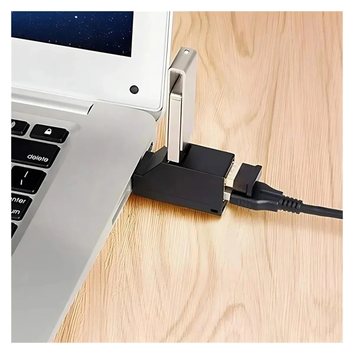 1/2 szt. 3-portowy hub USB szybki rozdzielacz do laptopa PC transfer danych (biały styl 3.0)