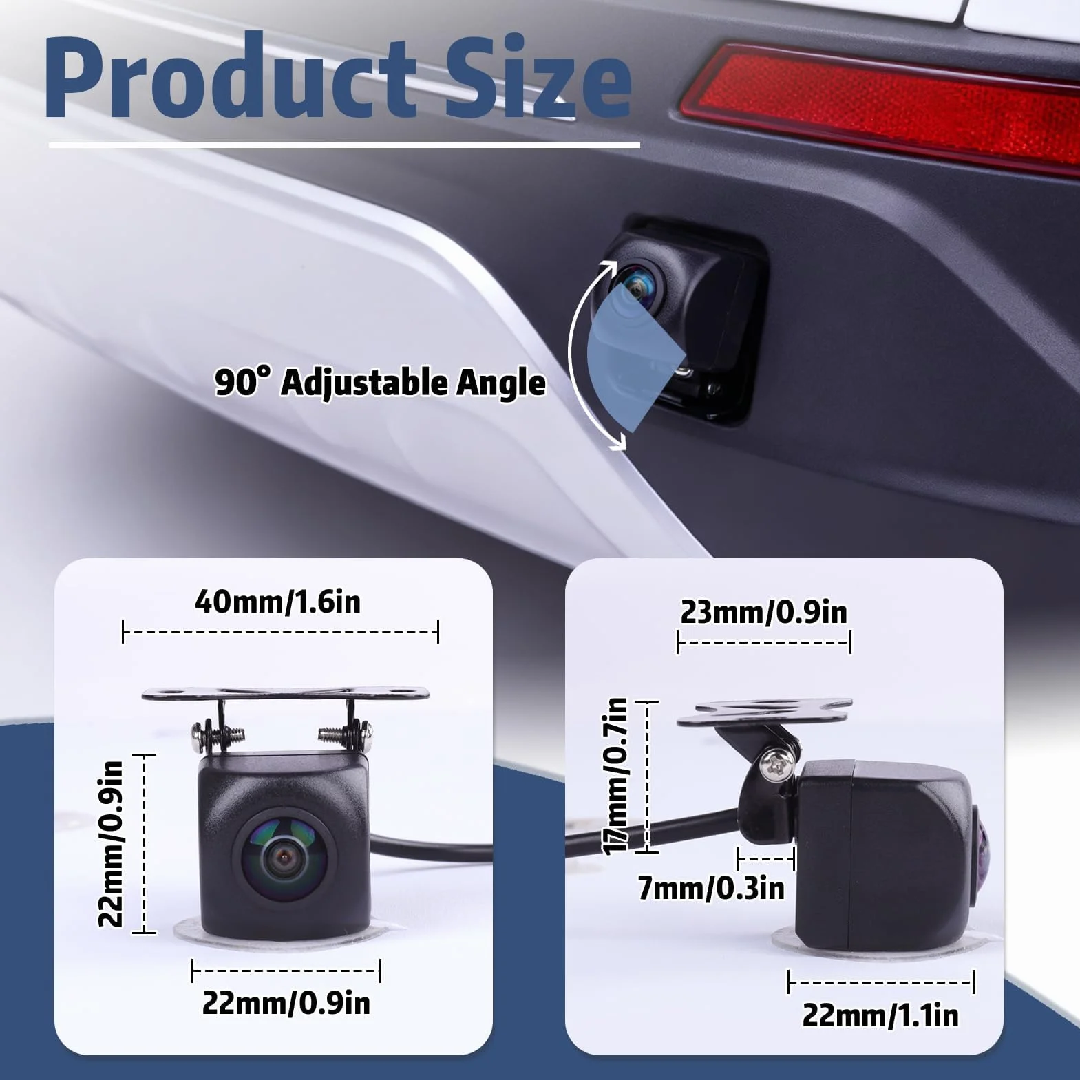Kamera cofania AHD1080P szeroki kąt 170° noktowizor IP69K uniwersalna do samochodu
