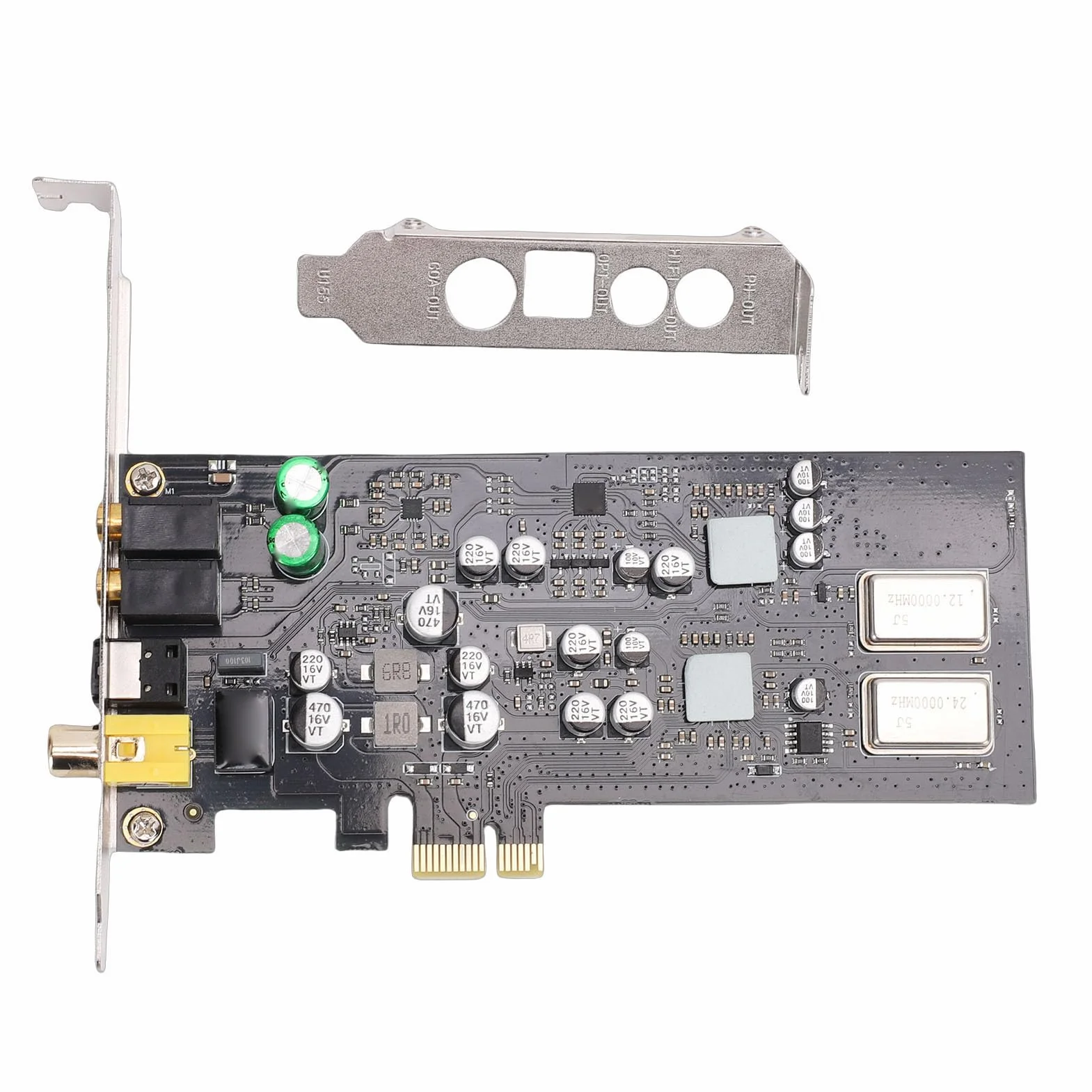 Sxhlseller Karta Dźwiękowa PCIE, Karta Dźwiękowa HiFi CM108AH z Przetwornikiem Cyfrowo-analogowym ES9018K2M, Optyczne Koncentryczne Wyjście Cyfrowe, kanał 7.1, 127 DB DNR, 24 Bity/96 KHz, dla/OS X/