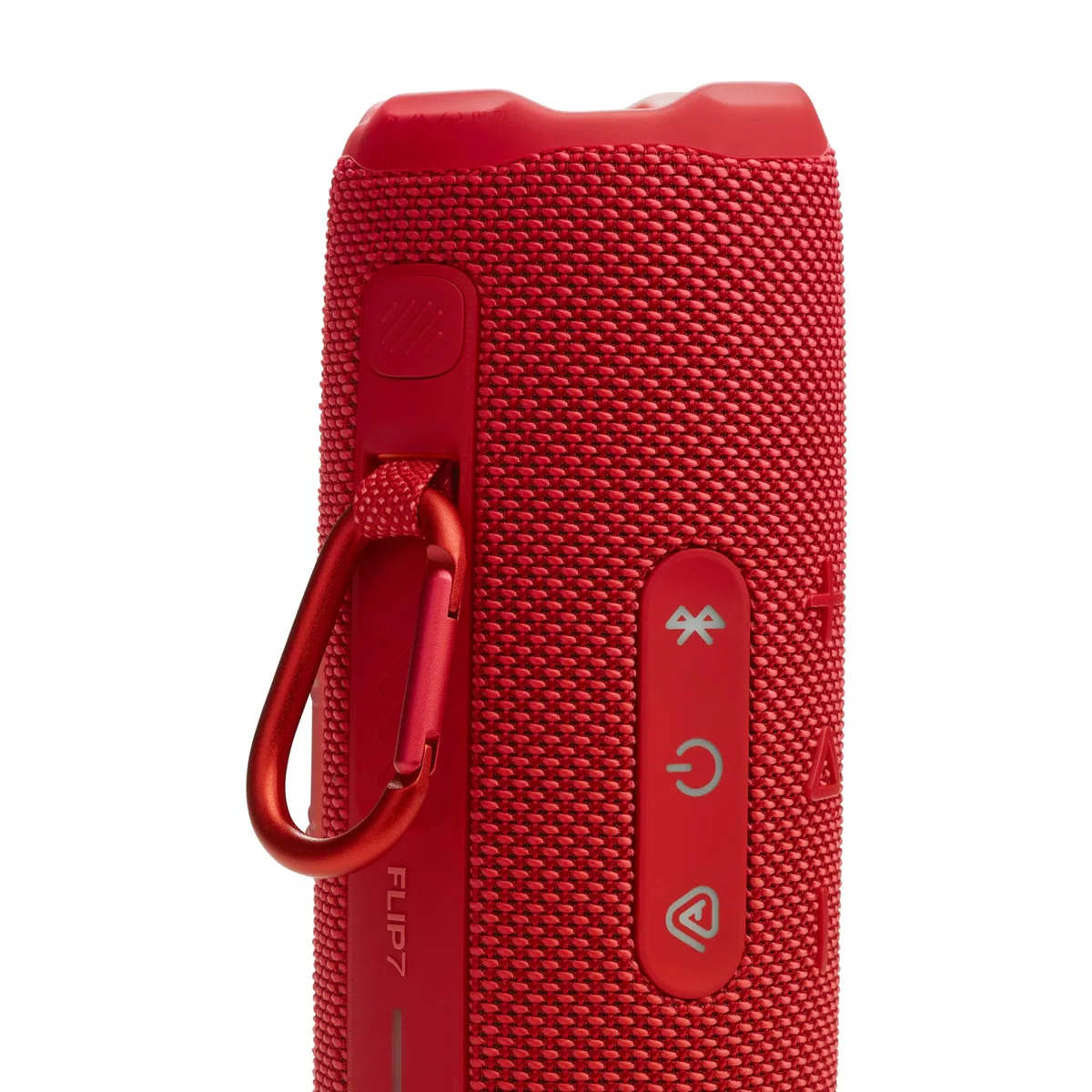 JBL Flip 7 – przenośny wodoodporny i odporny na upadki głośnik, pogrubiony dźwięk Pro ze wzmocnieniem dźwięku AI, 16 godzin odtwarzania i systemem PushLock z wymiennymi akcesoriami (czerwony)