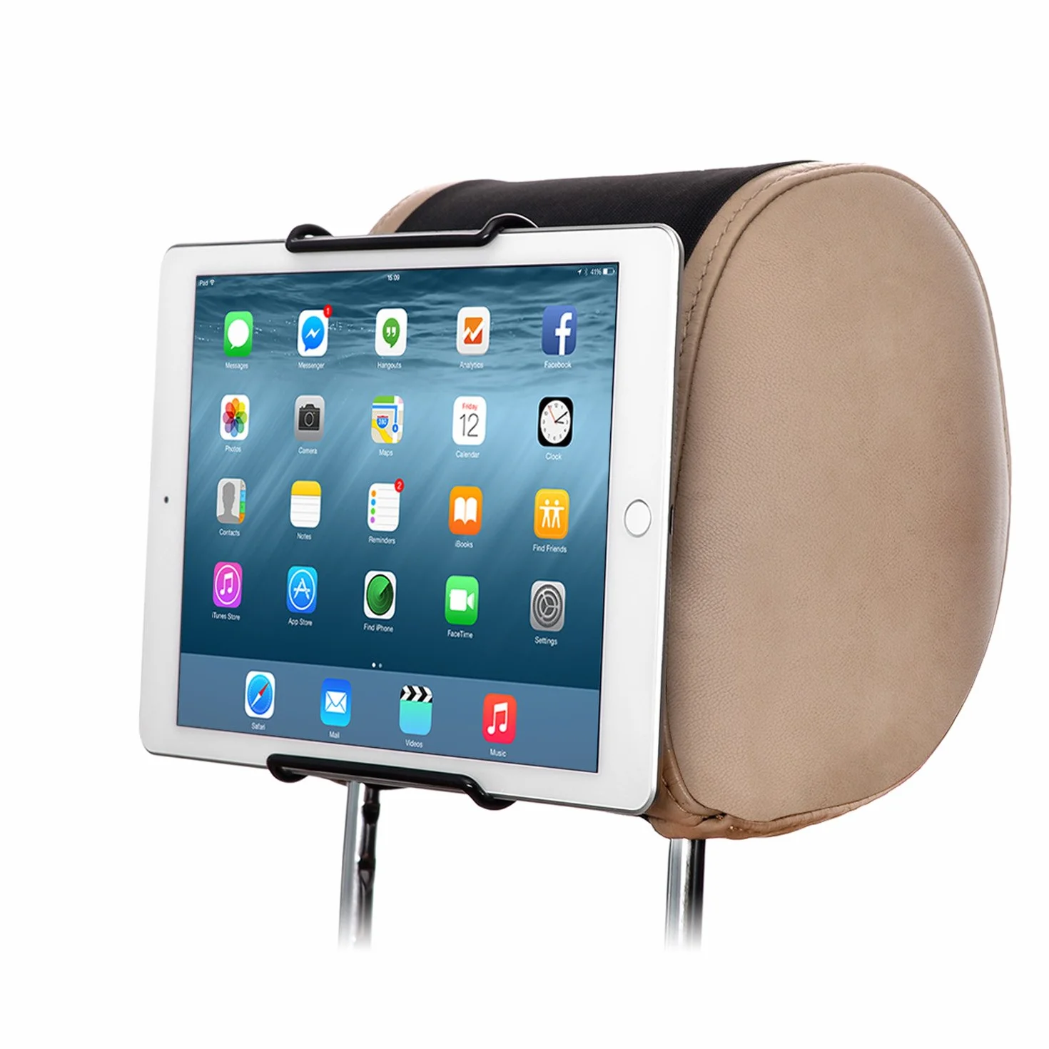 TFY Uniwersalny uchwyt samochodowy na zagłówek do tabletu 7 do 11 cali - iPad 10, Air 5, Mini 6 - iPad Pro 24.6 cm - Galaxy Tab S8 - Asus - Lenovo IdeaTab - Sony Xperia Tablet Z i nie tylko