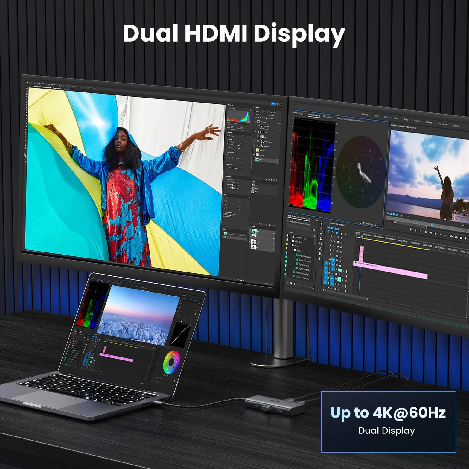 UGREEN USB C Docking Station Dual HDMI