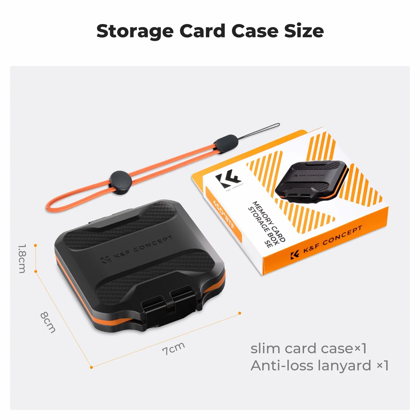 K&F CONCEPT Etui ochronne na 16 kart pamięci Micro SD TF, kompaktowe, wodoodporne i odporne na uderzenia, przenośne pudełko do przechowywania 16 kart Micro SDXC Micro SDHC TF