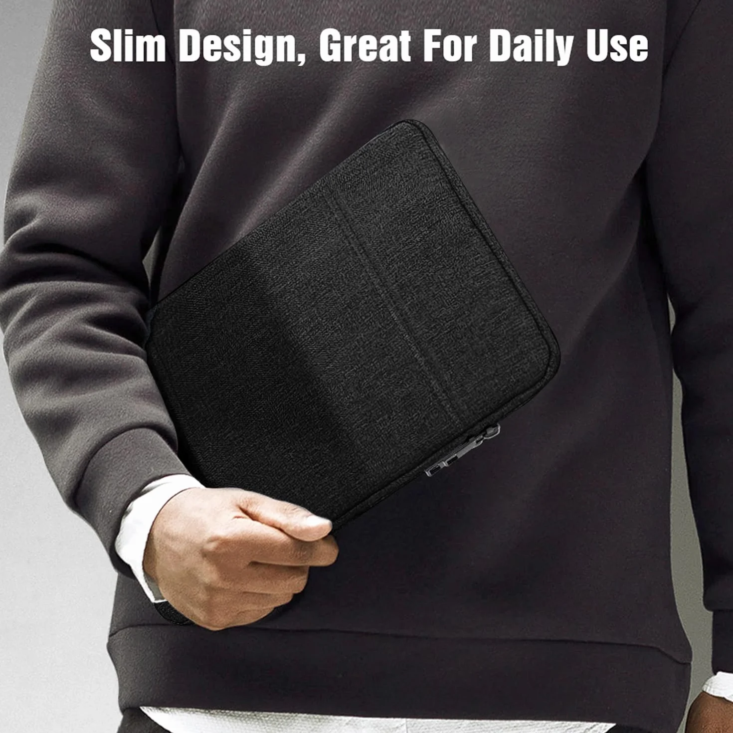 TiMOVO 8-9 Inch Tablet Sleeve Case for All-New iPad Mini 7 (A17 Pro, 2024), iPad Mini 6 (8.3-Inch, 2021), iPad Mini 5/4/3/2/1, Portable Protective Bag with Pockets for iPad Mini, Black