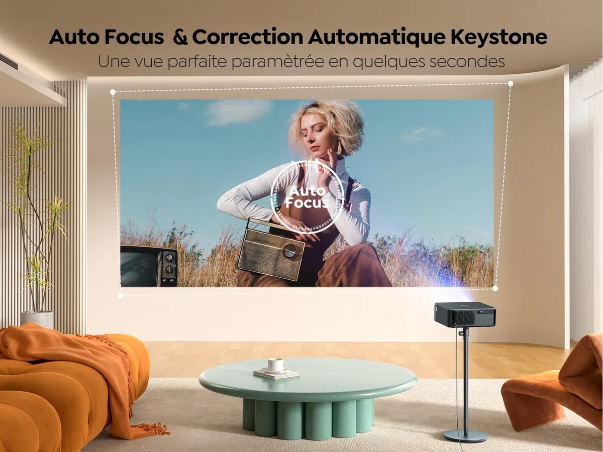 YABER Projektor FHD, wbudowany klucz do telewizora, Bluetooth K2s 800 ANSI WiFi6, dźwięk przez JBL/Dolby Audio, obsługiwany przez Native 1080P 4K, automatyczne ustawianie ostrości i keystone, LED