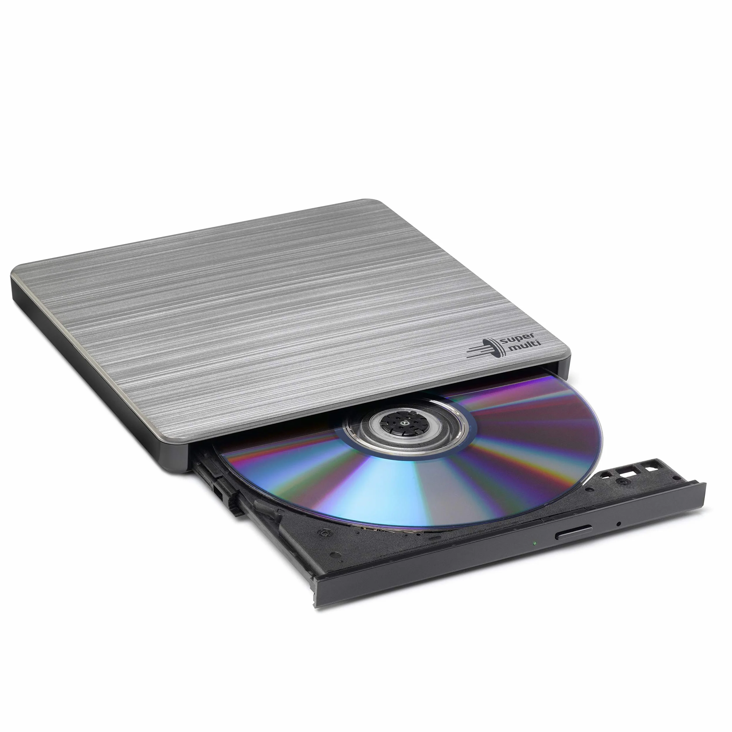 Hitachi-LG GP60 External DVD Drive Slim Portable Burner Writer Player USB 2.0 8x Speed Silver