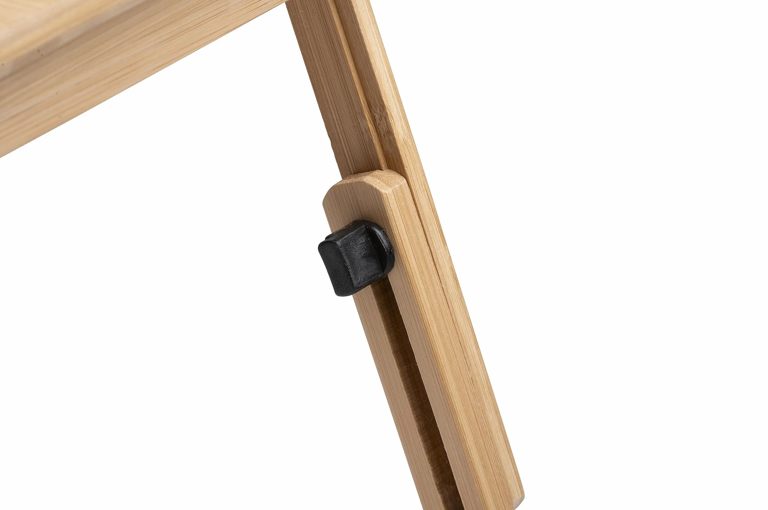 Stolik pod laptopa regulowany – stolik pod laptopa – stojak na laptopa – 21,5 x 27,5 cm – składany stolik – z uchwytem na napoje i miejscem na tablet – drewno bambusowe, brązowy