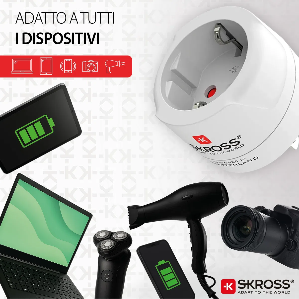 Skross Zasilacz sieciowy Adapter podróżny z Europy do USA