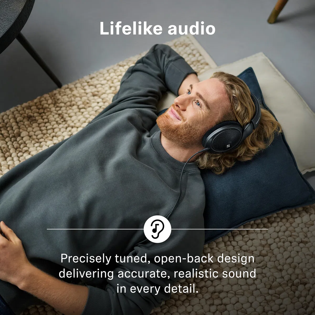 Sennheiser HD 560 S Audiofilskie słuchawki nauszne, neutralna charakterystyka częstotliwościowa, E.A.R. do szerokiego pola dźwiękowego, nauszniki z otwartym tyłem, odłączany kabel, czarne