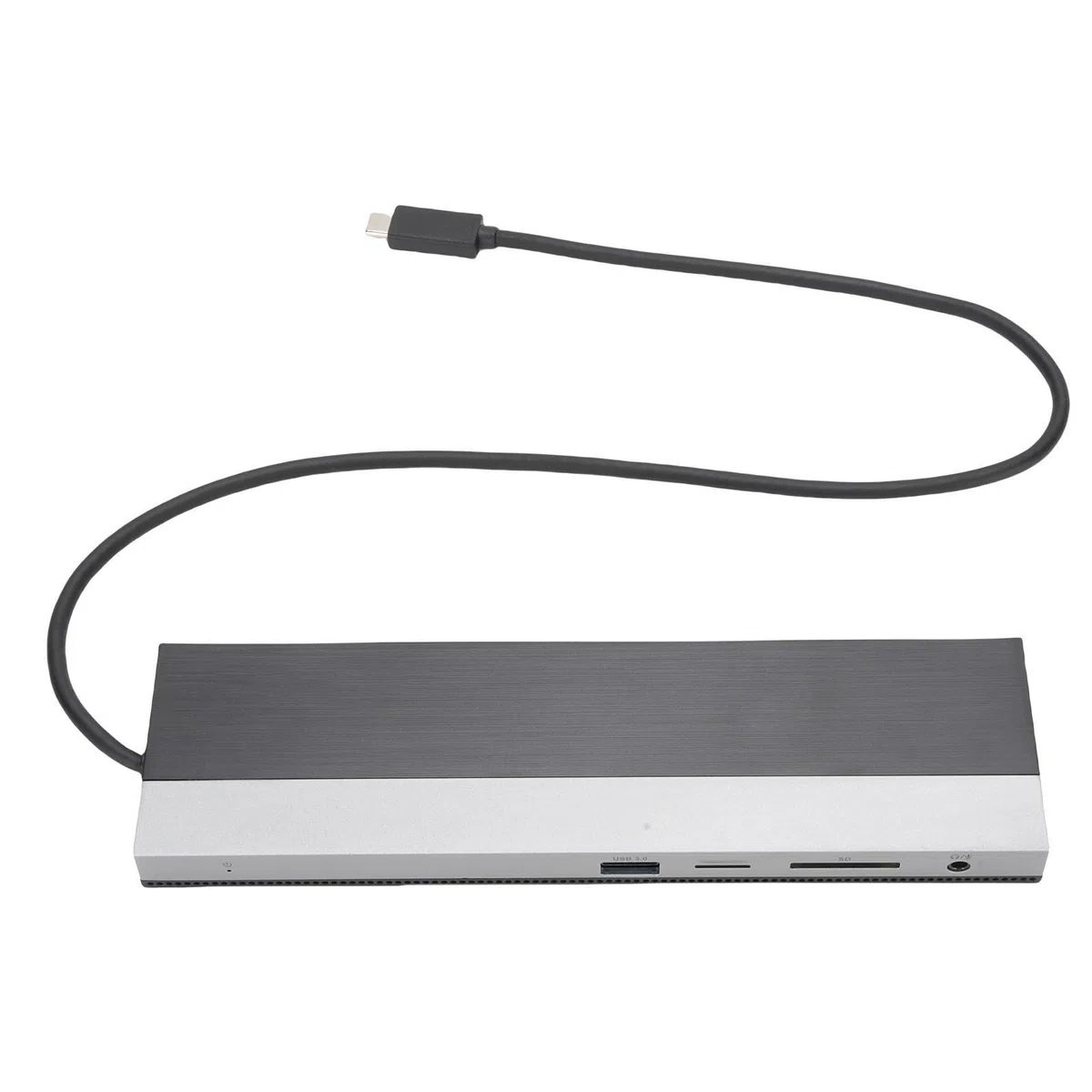 Naroote Stacja Dokująca USB C z Potrójnym Wyświetlaczem 12 w 1, Adapter Typu C, Koncentrator ze Stopu Aluminium z Portami USB 3.0, VGA, DisplayPort, RJ45 i 5 Gb/s, Idealny do Multimediów