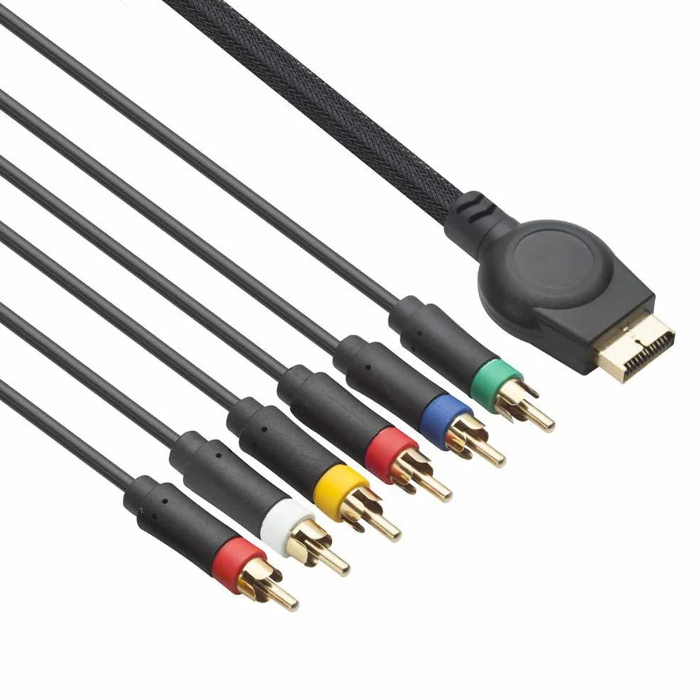 PS2 PS3 Kabel Komponentowy AV, 1,8 m Kabel Audio Wideo HD 1080P Kable do Komponentów YPbPr Wyjście YPRPB do Konsoli PS2/PS3, HDTV, Monitora