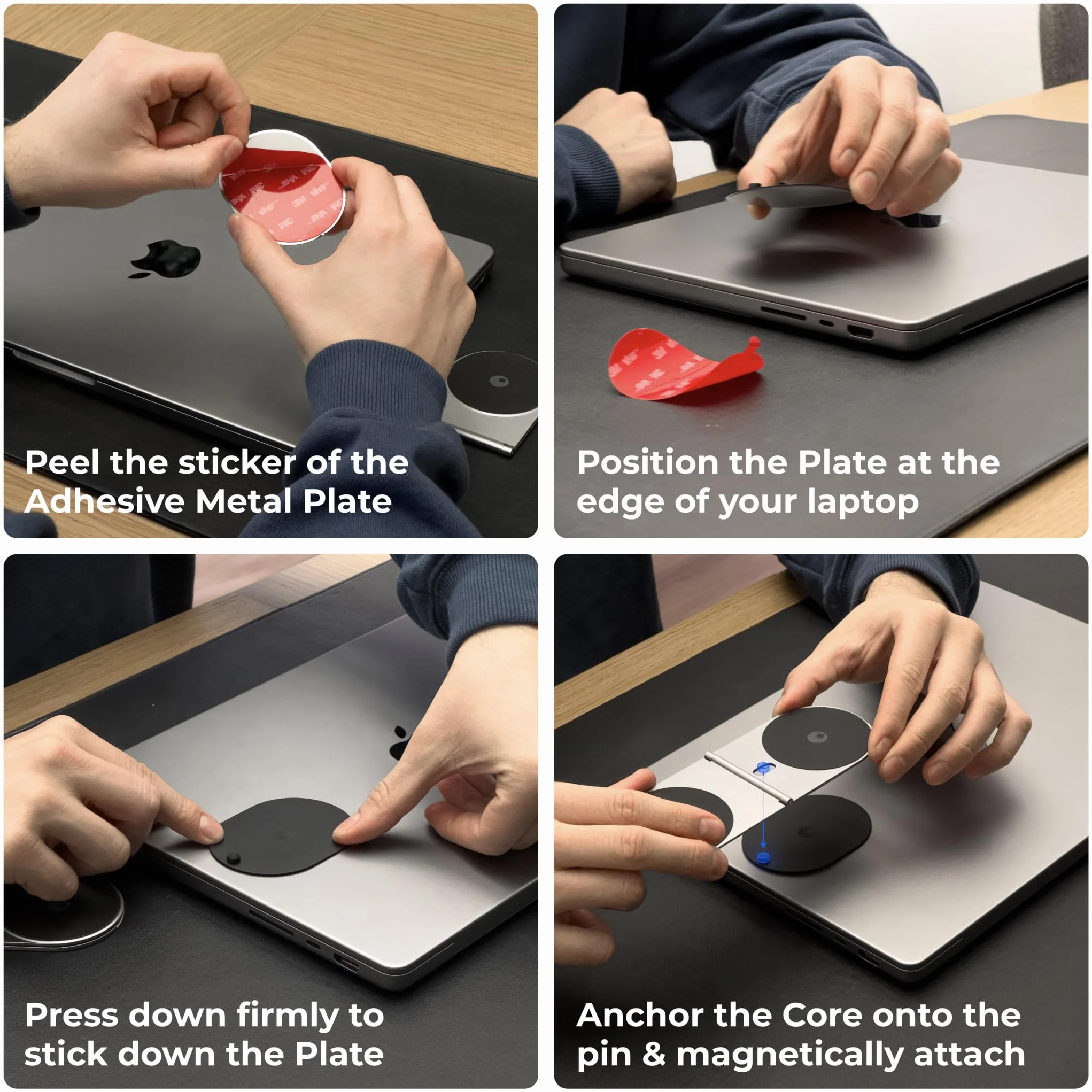 Rolling Square Edge Pro Core - Magnetyczny Uchwyt na Tablet i Telefon Komórkowy, Akcesoria do Inteligentnego i Wydajności, Kompatybilny ze Wszystkimi Telefonami, Czarny