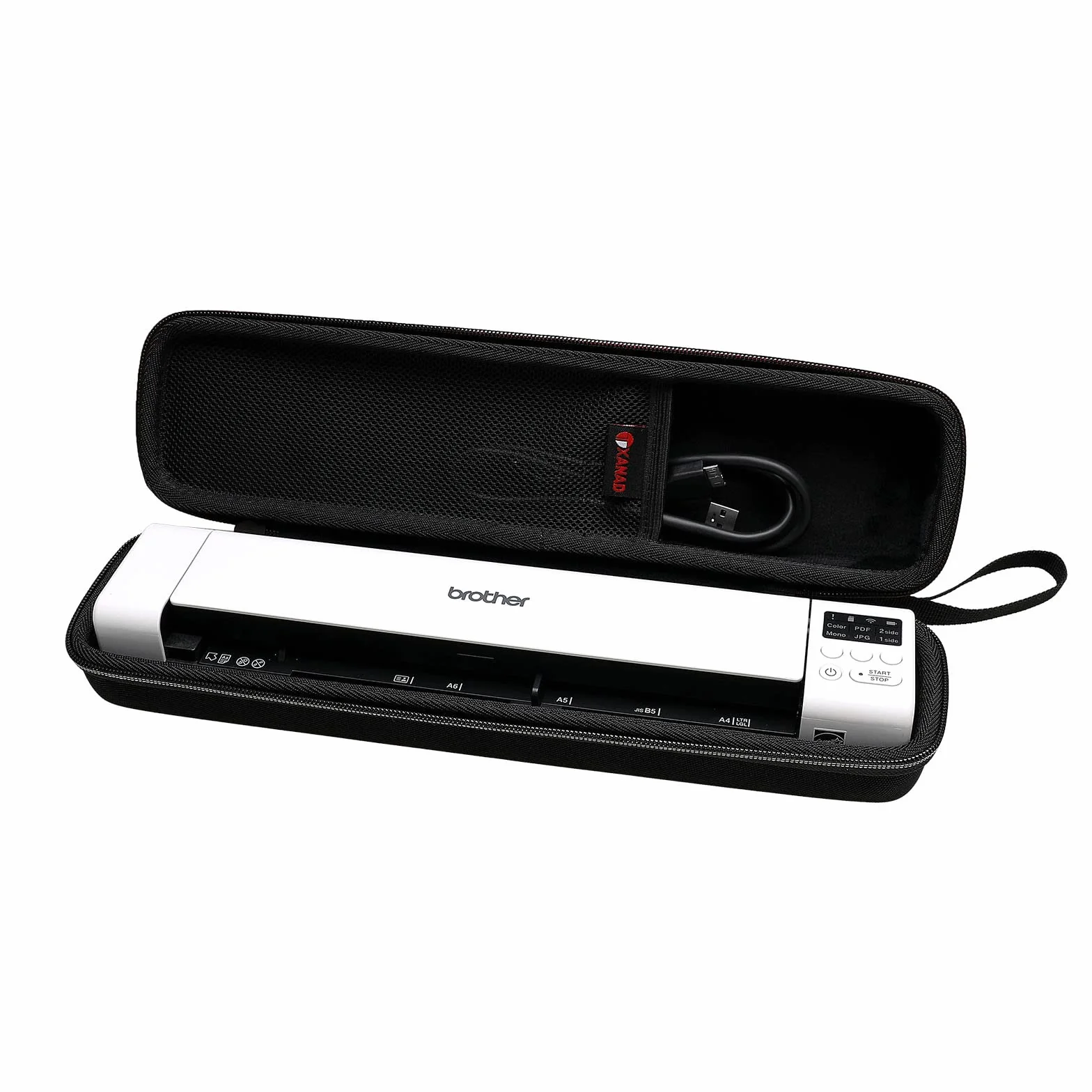 XANAD Pokrowiec na skaner dokumentów, kompatybilny z Brother DS-640 / DS-740 / DS-940 mobilny skaner A4 obustronny WLAN Scan to USB
