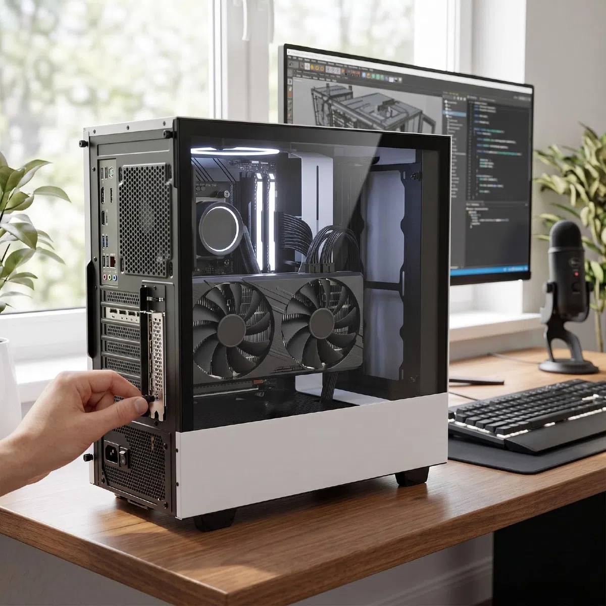 XUMIUZIY Karta Graficzna, 192-bitowa Karta Graficzna PCI Express 3.0 X16 6 GB GDDR5 do Gier z Podwójnym Wentylatorem 1xinterfejs Multimedialny Wysokiej Rozdzielczości 2xDisplayPort