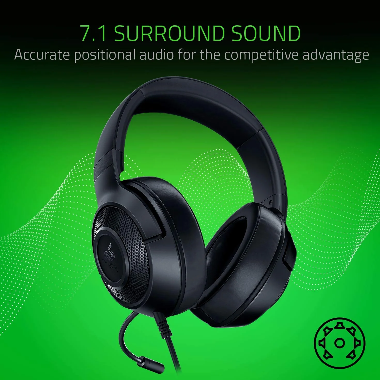 Razer Kraken X Lite Słuchawki Komputerowe Czarny