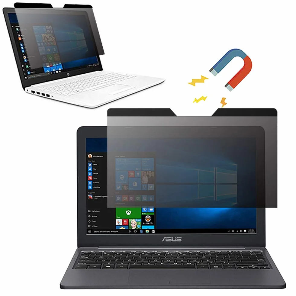 Filtr prywatności do laptopa 14" FiiMoo, magnetyczny Easy On/Off, antywłamaniowy, folia ochronna 16:9
