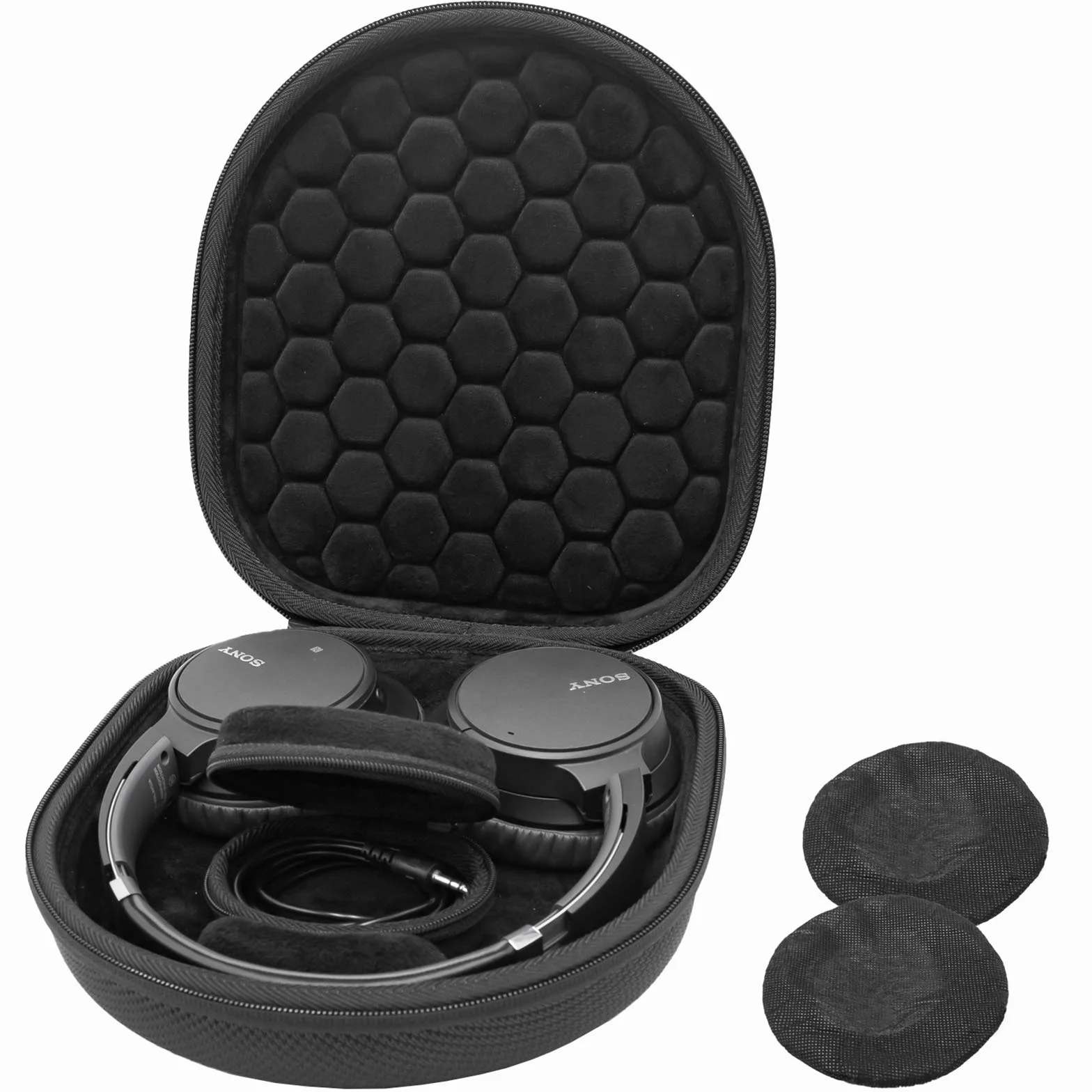 ProCase Etui na słuchawki do Sony WH1000XM5/ WH1000XM4/ WHXB910N/ WHCH710N/ WHXB900N/ Bose 700/ QC35 II zestaw słuchawkowy torba podróżna na bezprzewodowe słuchawki z redukcją szumów, twarda obudowa - czarna