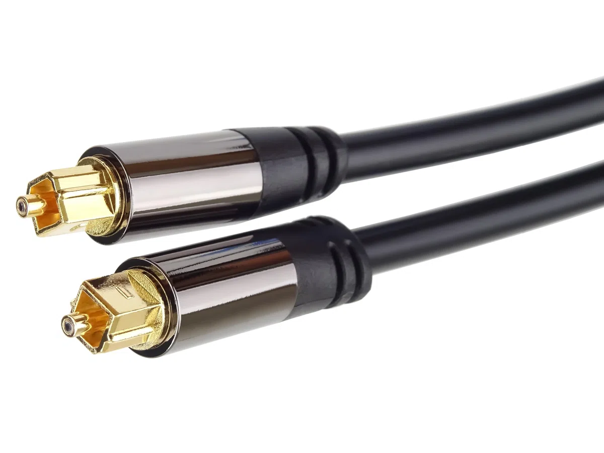 PremiumCord Optyczny Kabel Audio Toslink 3 m, Średnica Zewnętrzna: 6 Mm, Wtyczka Toslink, Kabel Cyfrowy do Zestawu Stereo Hifi Soundable Tv, HQ Audio, Lutowany, Kolor Czarny, Srebrny, Złoty