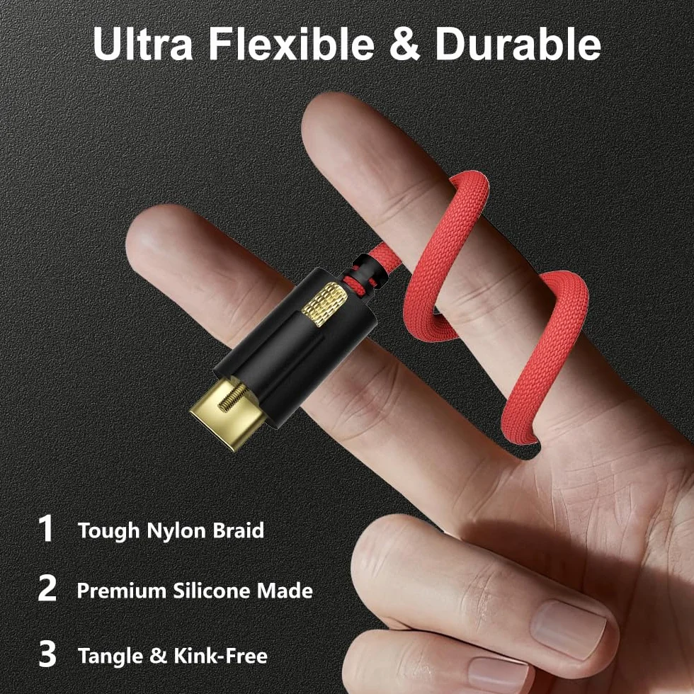Alvin's Cables Ultra-elastyczny kabel blokujący USB-C Kabel do przesyłania danych do monitorów Pyxis Blackmagic, USB-C 3.2, 10 Gb/s, kabel do szybkiego ładowania do Micro Studio Blackmagic 4K G2, 12
