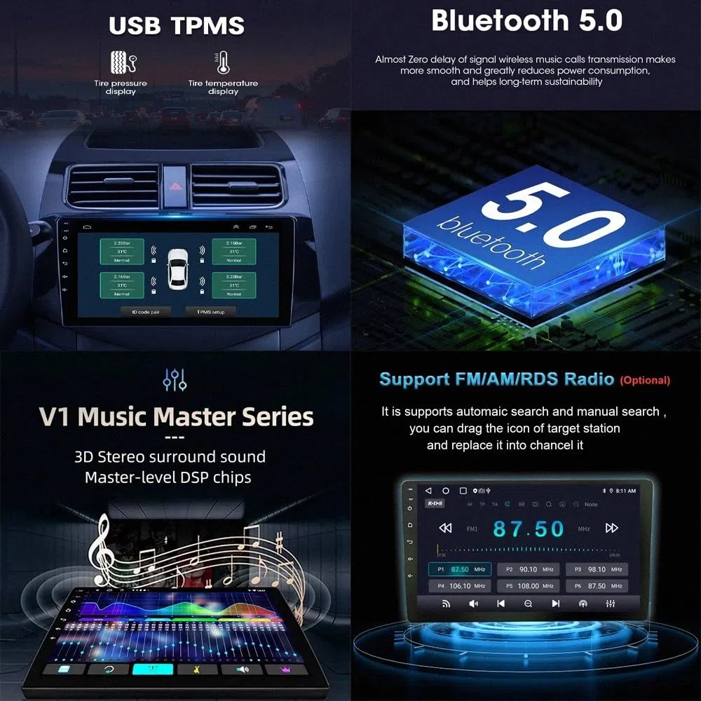 Przenośny Ekran Dotykowy Do Samochodu dla Toyota Prius XW30 LHD Odbiorniki Car Audio, Wyświetlacz Hd, Przenośna Nawigacja Na Żywo, Odtwarzacz Muzyki, 4 Rdzeń 4G+64G
