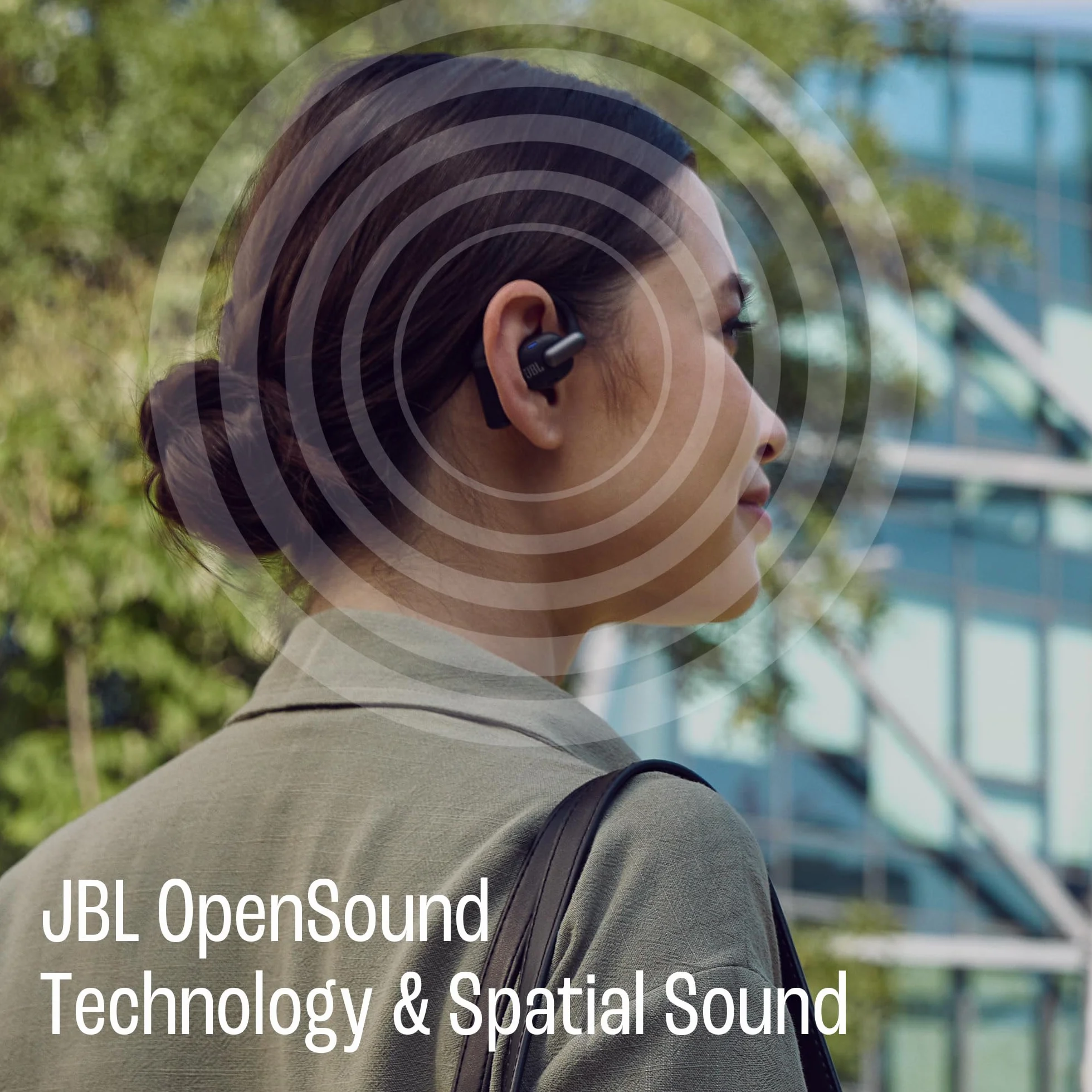 JBL Sense Pro, Bezprzewodowe Słuchawki Douszne, Fioletowe | Otwartą Konstrukcją i Zaczepem na Ucho, JBL OpenSound, 38 Godziny Działania, Odporne na Wodę i Kurz IP55