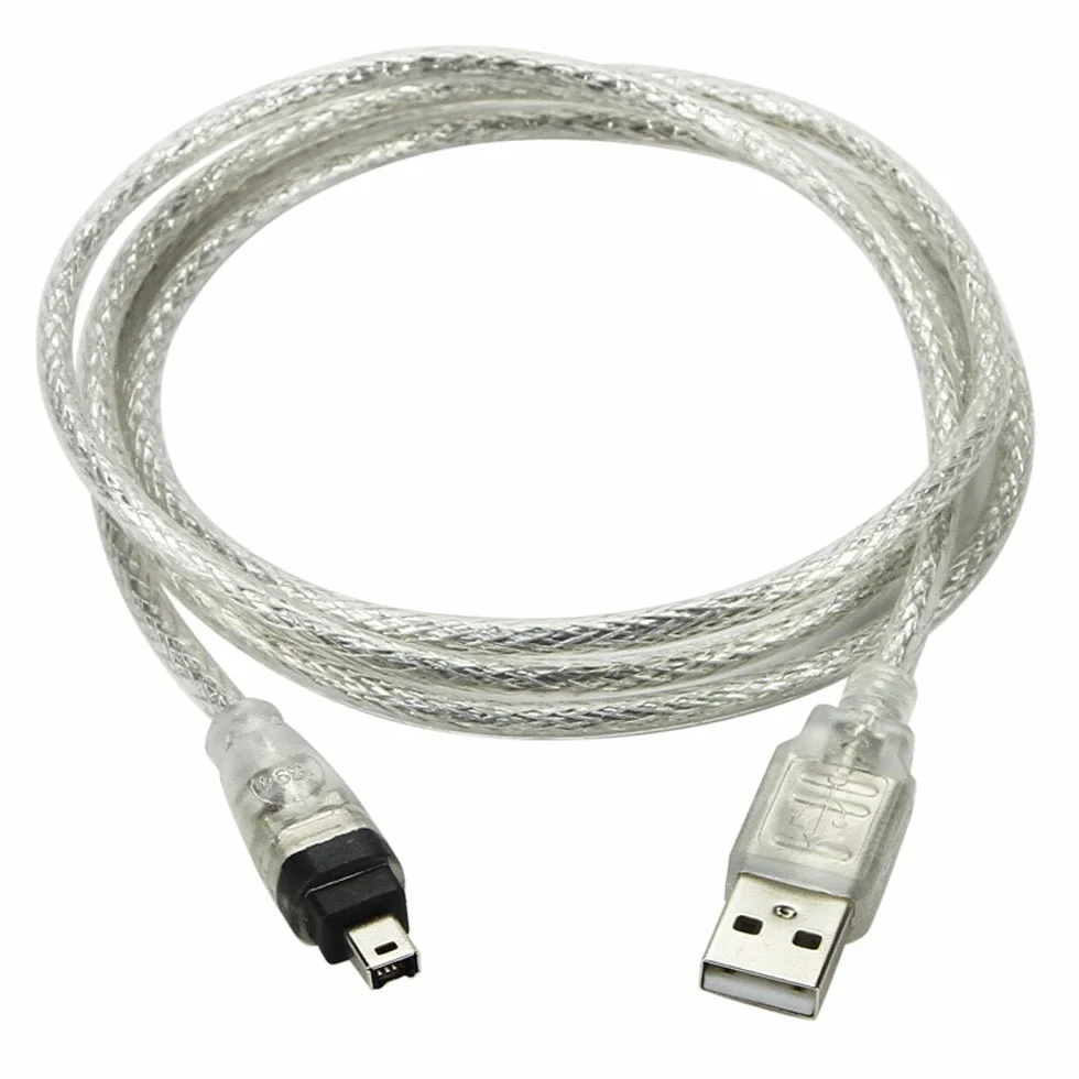 USB męski na Firewire IEEE 1394 4-pinowy męski kabel adaptera iLink do DCR-TRV75E DV 1 m kabel USB Firewire