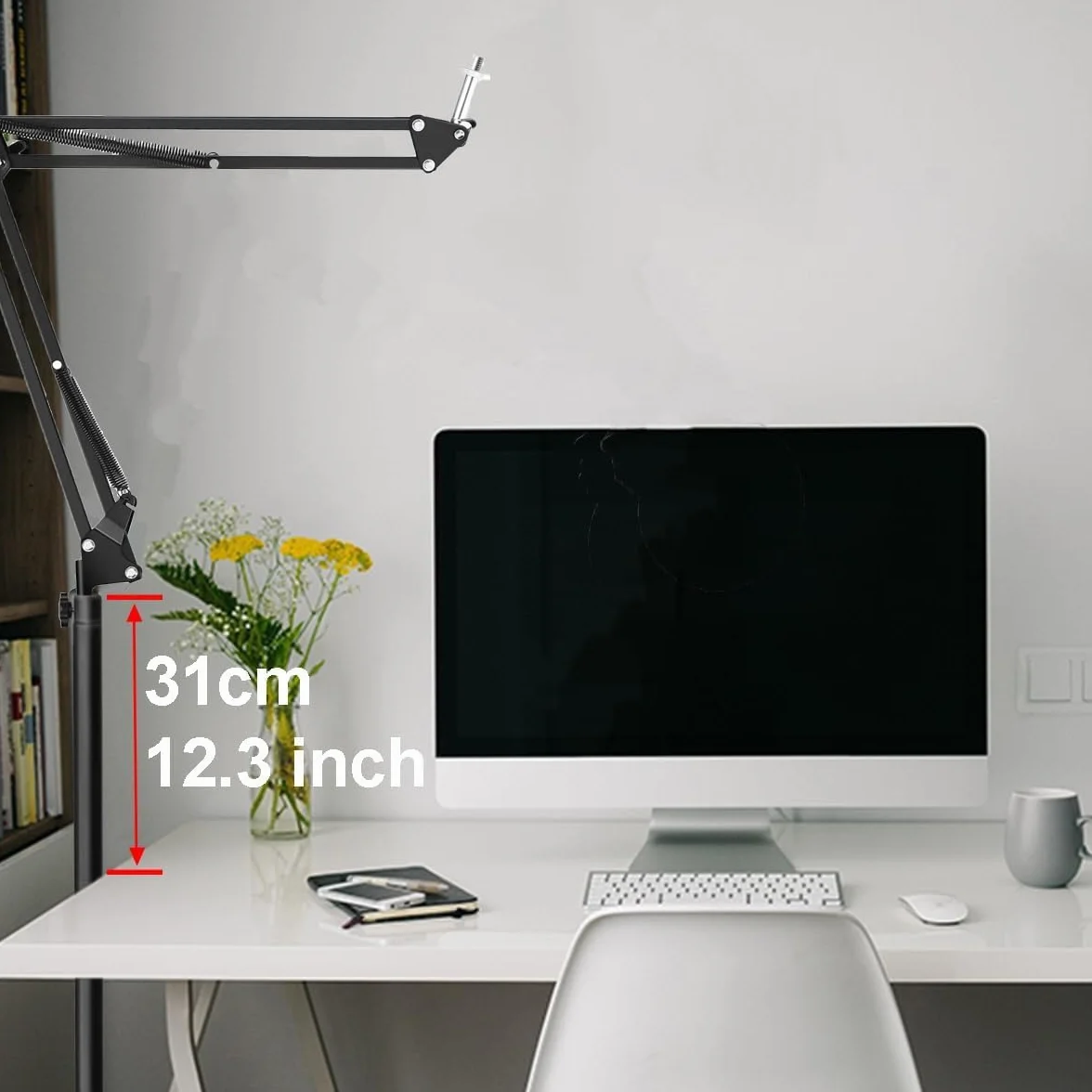 Stojak podłogowy do kamery internetowej, metalowy uchwyt podłogowy do kamery internetowej kompatybilny z Logitech C920 StreamCam C930 C922 C925e C615 Brio 4K