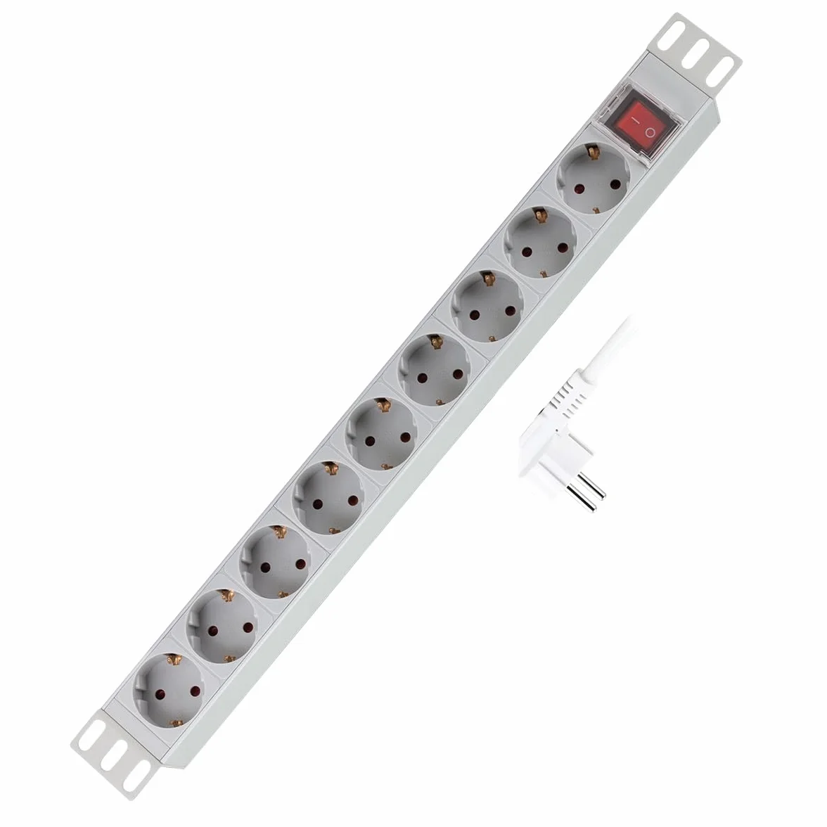 LogiLink PDU9C04-19 listwa zasilająca 9-rzędowa przesunięcie 45° IP20