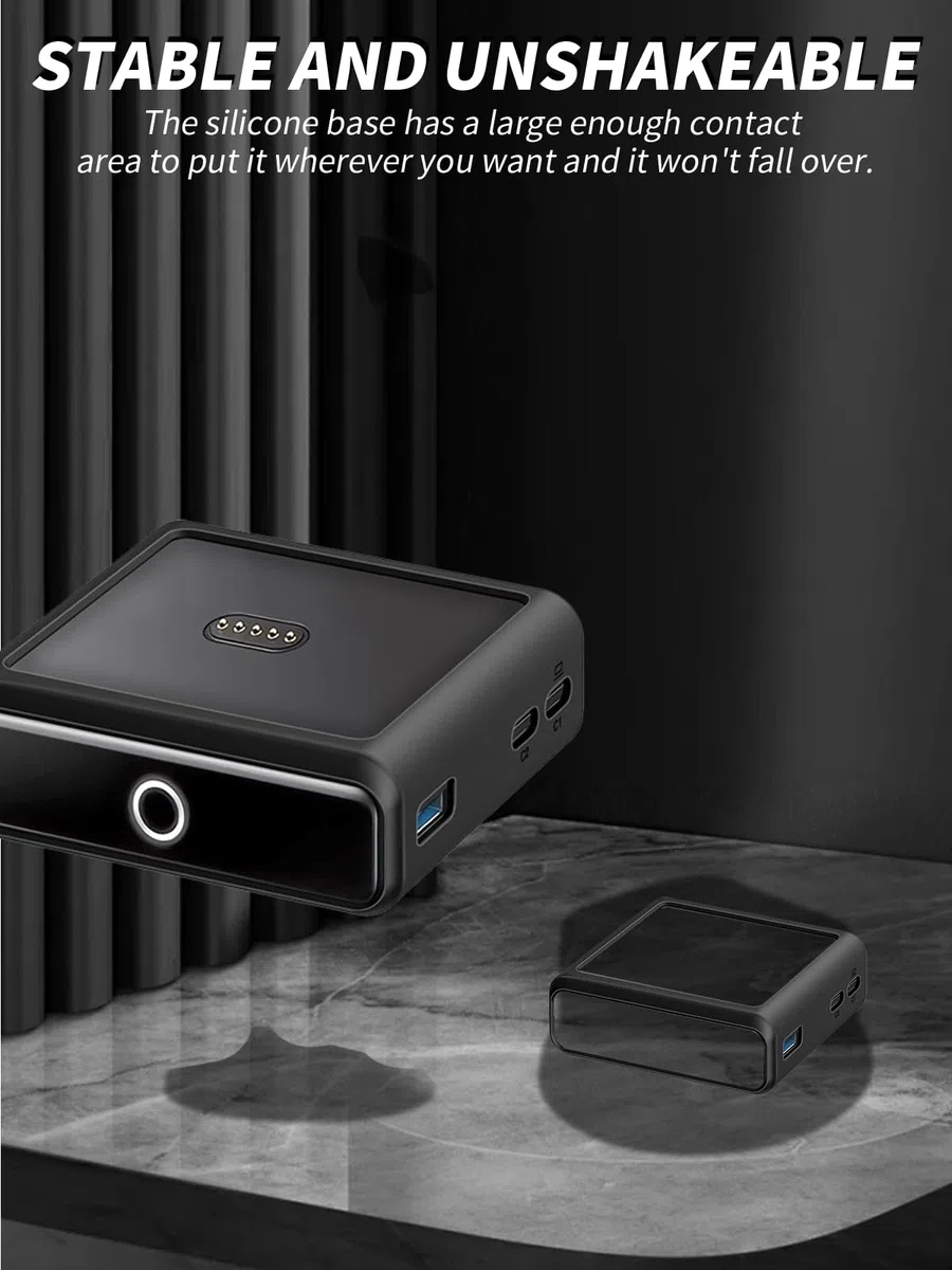 Etui na podstawkę ładującą Anker Prime 100 W, silikonowy pokrowiec ochronny do bazy ładującej Anker 100 W – wielokrotnego prania, kompleksowa ochrona (czarne)