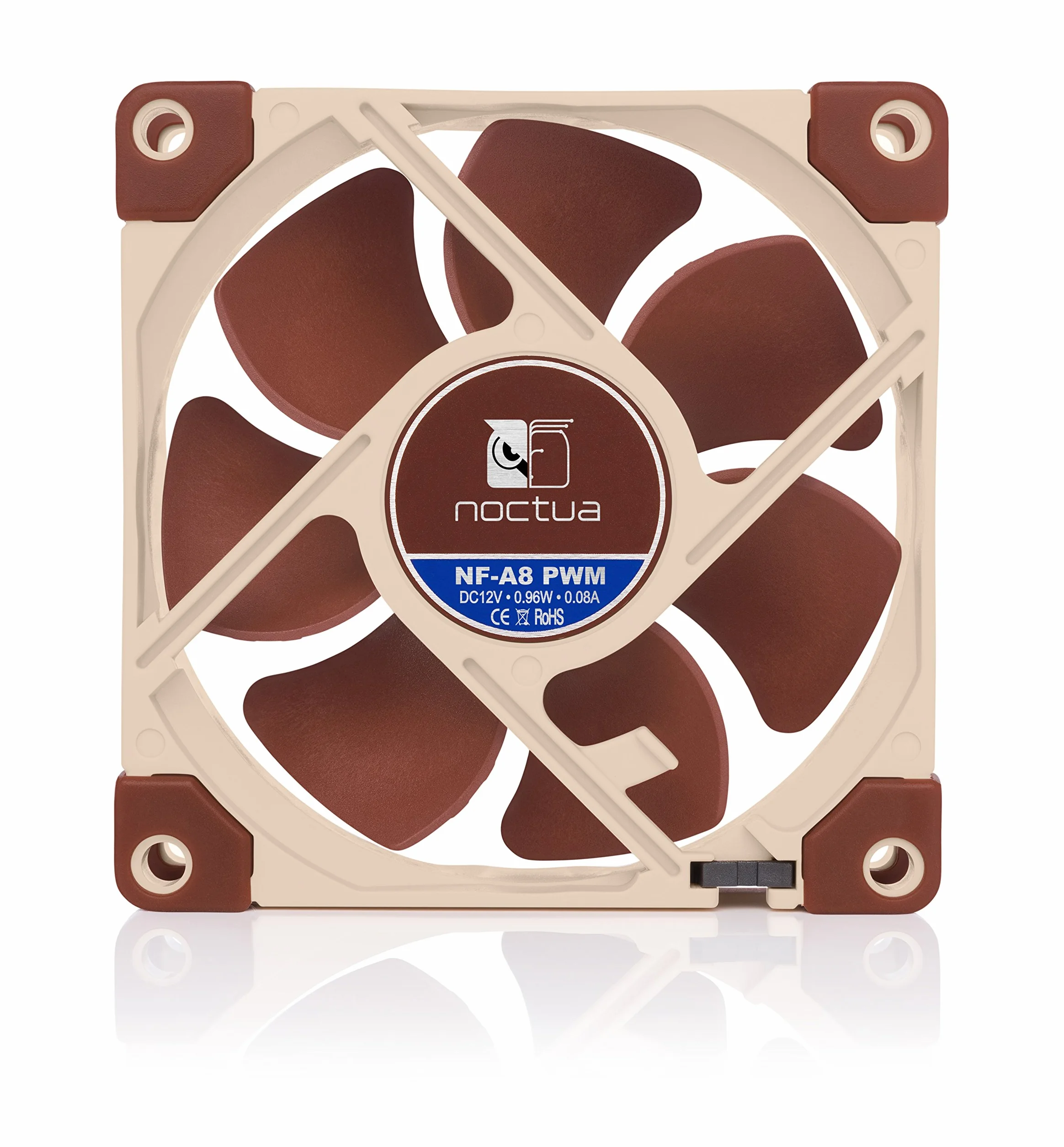 Noctua NF-A8 PWM, Cichy, 4-Pinowy Wentylator Klasy Premium (80 mm, Brązowy)
