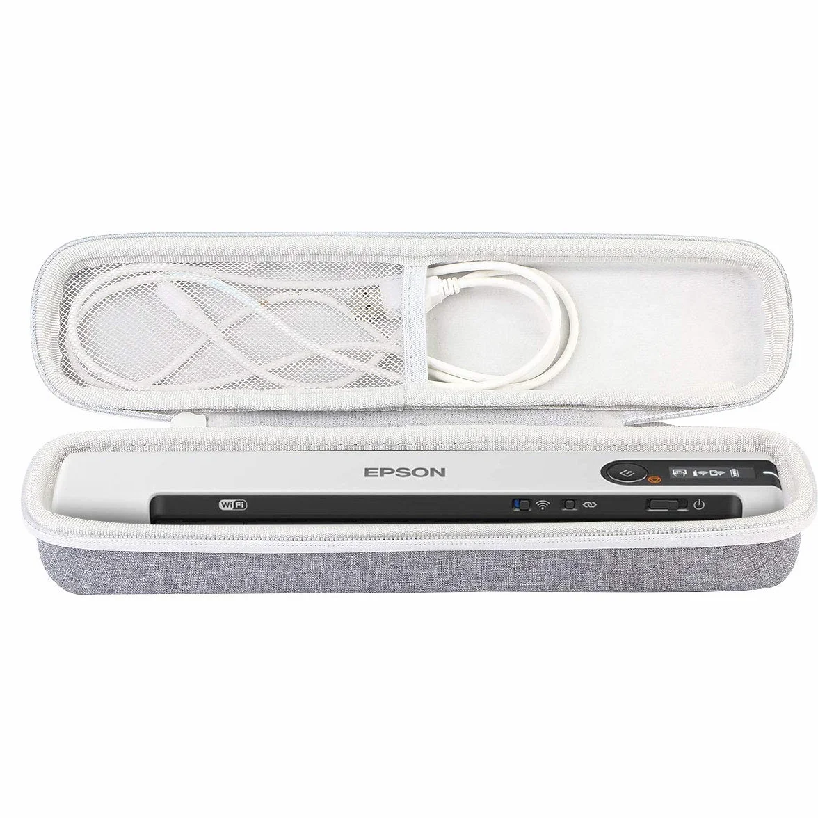 co2CREA Twarde etui podróżne do Epson Workforce ES-50 ES-60W DS-70 DS-80W przenośny skaner dokumentów, tylko etui