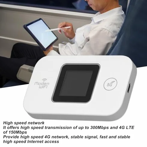 Modem 4G LTE WiFi Odblokowany Przenośny Router 4G 5G z Gniazdem Karty SIM 10 Użytkowników Szybki Minirouter Podróżny Hotspot