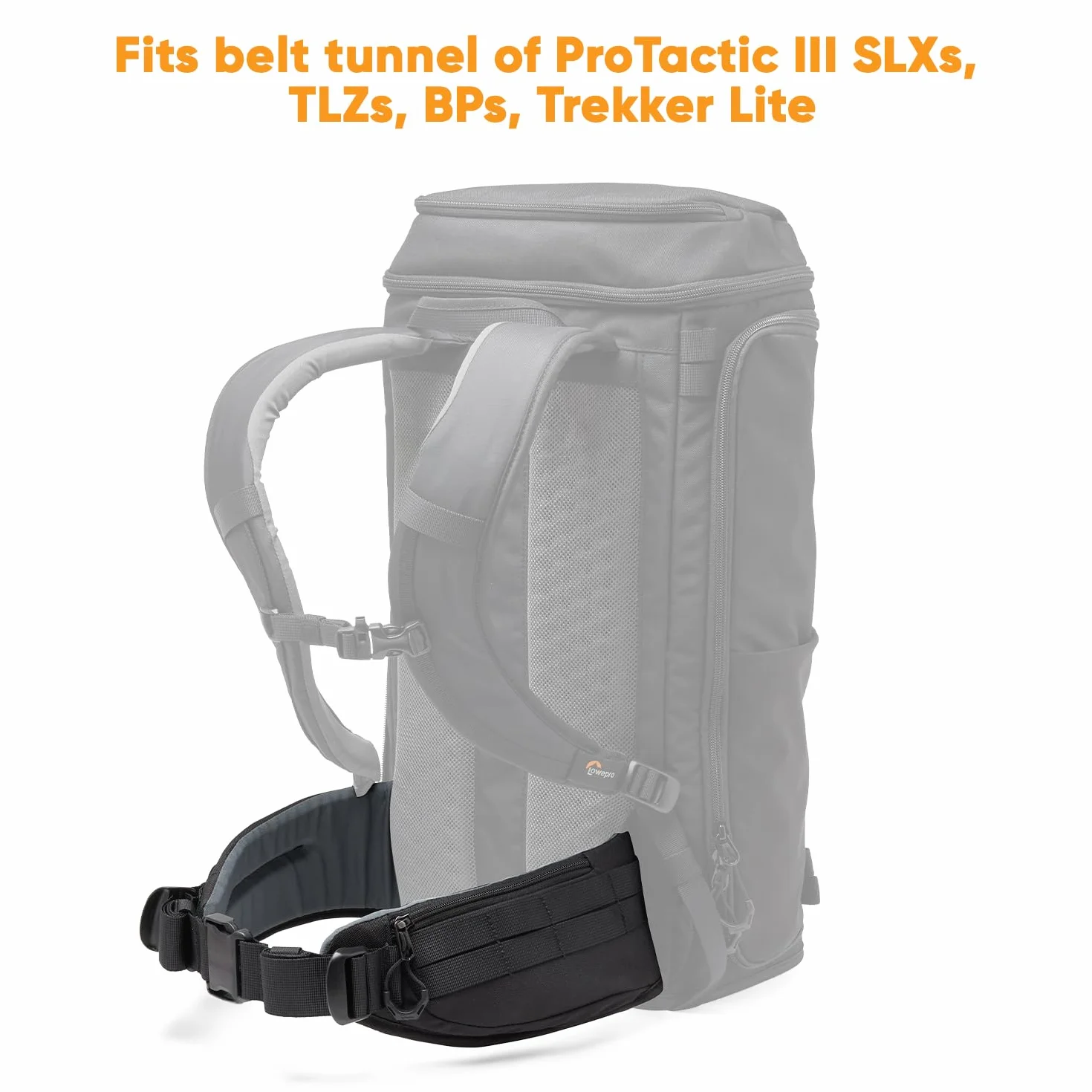 Lowepro ProTactic Utility Belt III, kompatybilny z ProTactic Camera Backpack 350/450 III, Toploader Lens Cases Modular System, Sliplock Connection Attached Loop, Pas biodrowy do akcesoriów do aparatów