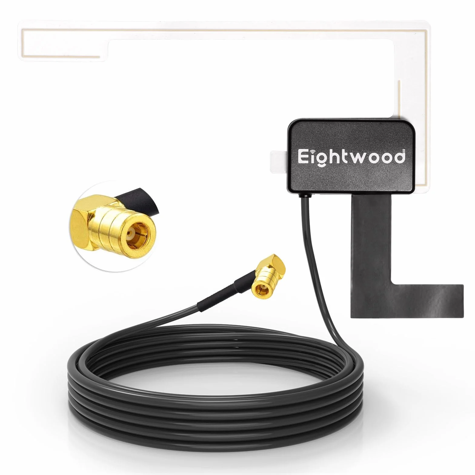 Eightwood DAB antena samochodowa + AM/FM dla Pioneer, Clarion, Kenwood, Alpine i JVC