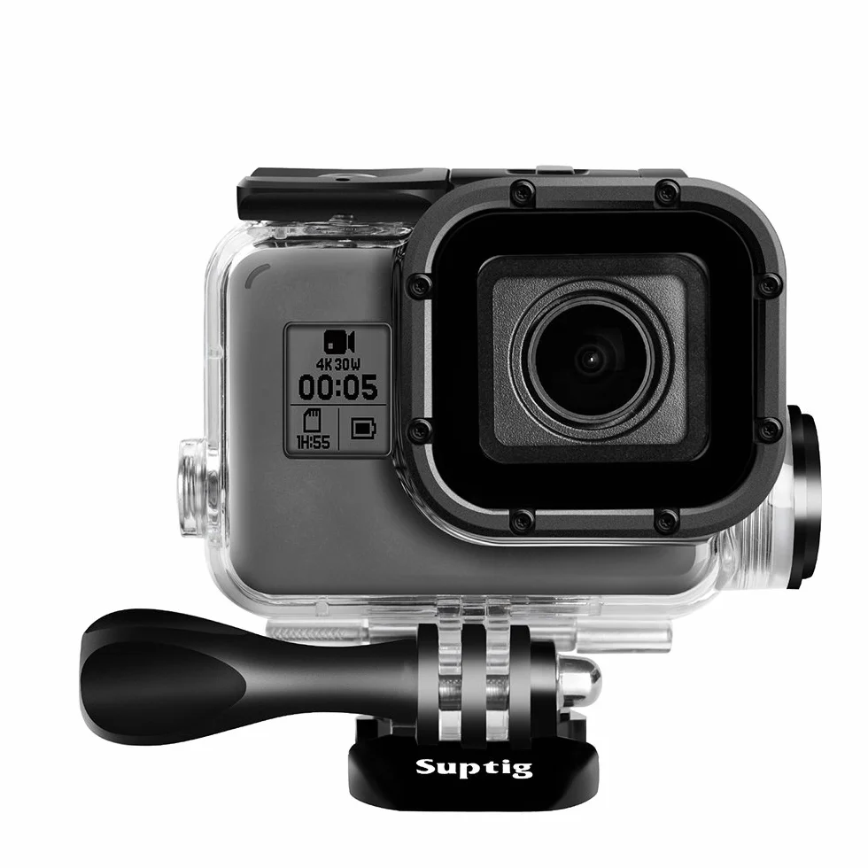 Suptig etui, wodoodporna obudowa, obudowa podwodna, etui do ładowania, obudowa do nurkowania kompatybilna z Gopro Hero 7 Black, Hero 6, Hero 5, Hero 2018 wodoodporny 164 stóp (50 metrów)