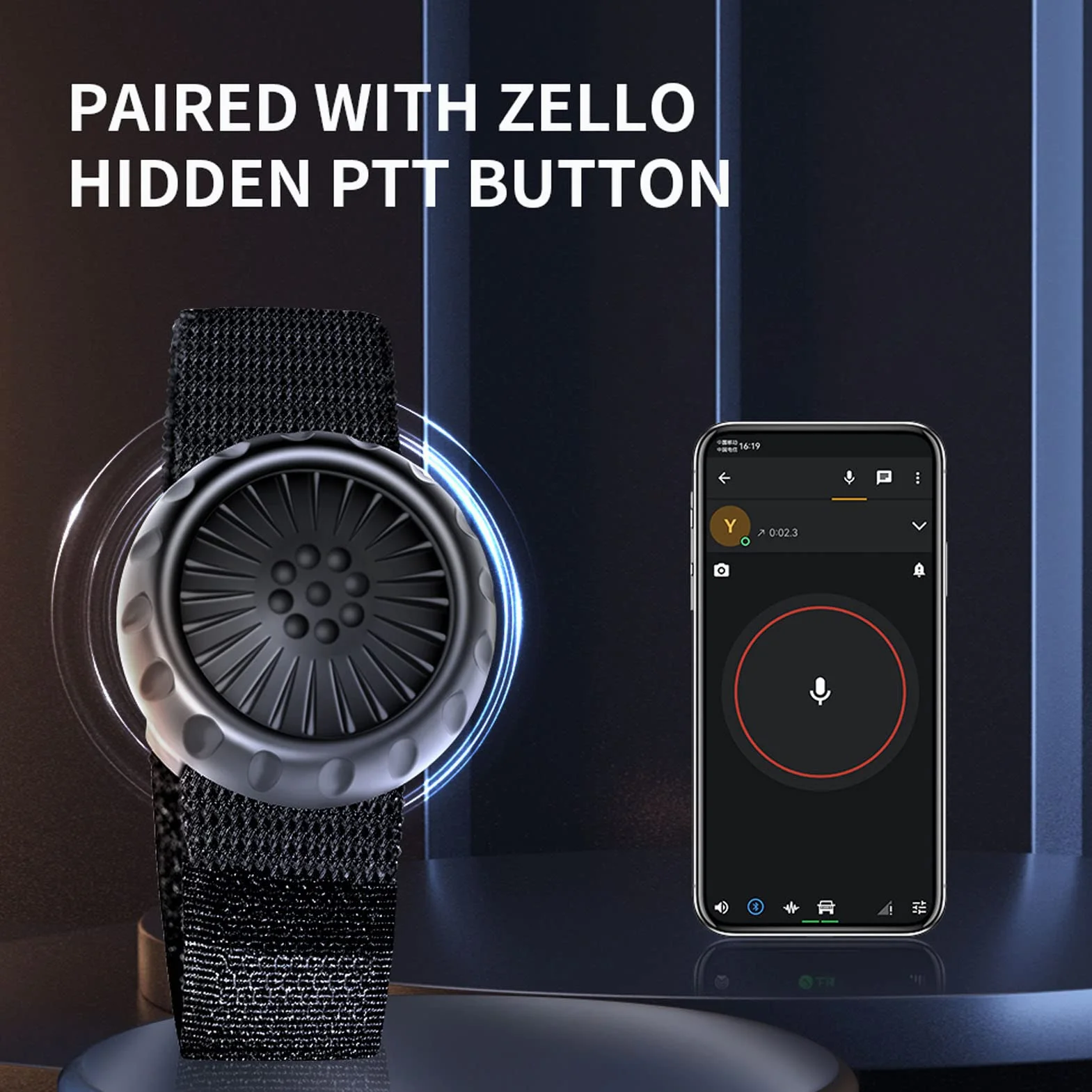 Bezprzewodowy Przycisk PTT Bluetooth 5.0 IP67 Wodoodporny do Zello