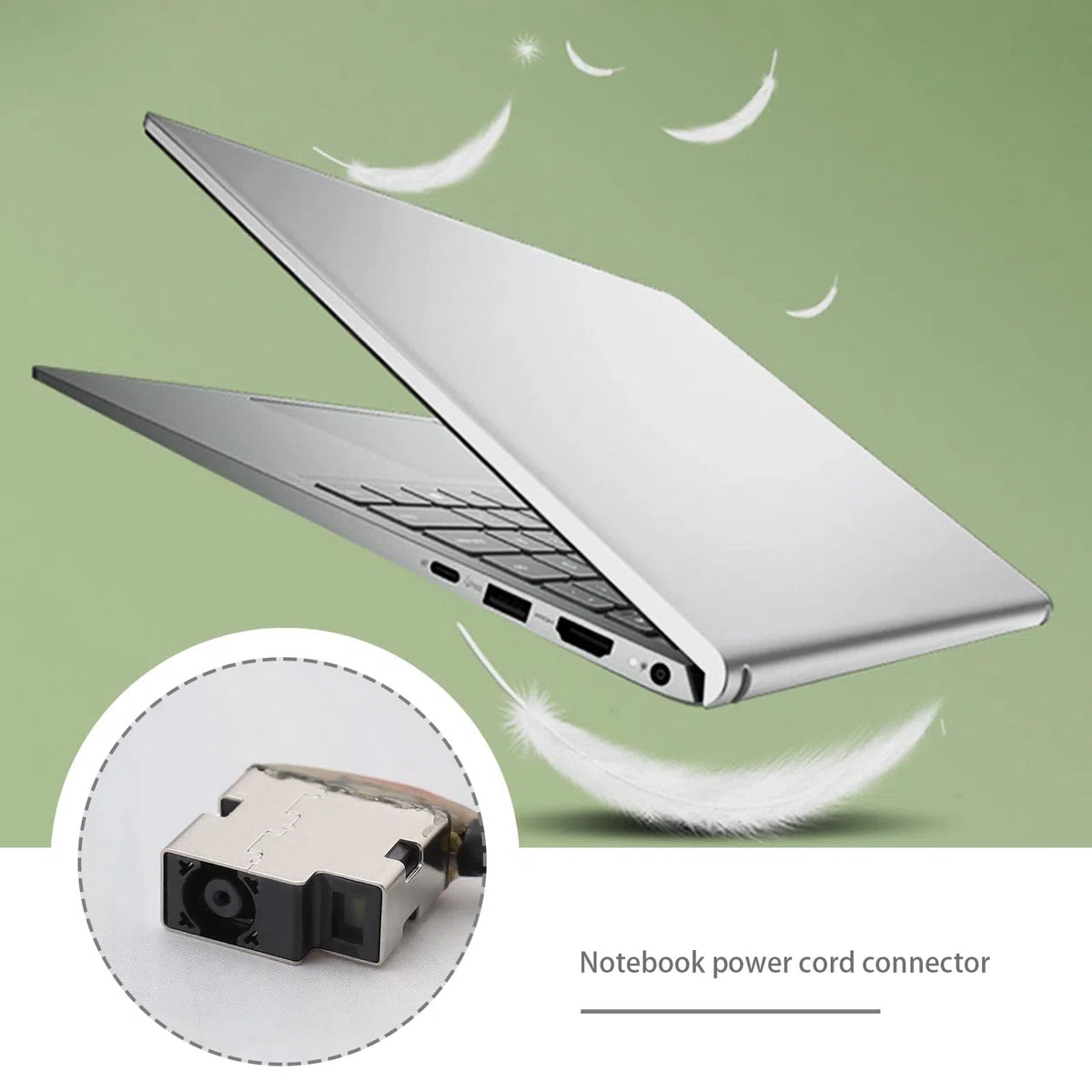 DC wtyczka sieciowa Dock Connector złącze ładowania kabel elastyczny zamiennik kompatybilny z HP Pavilion 799736-F57 799736-S57 799736-T57 799736-Y57 kabel gniazdo ładowania