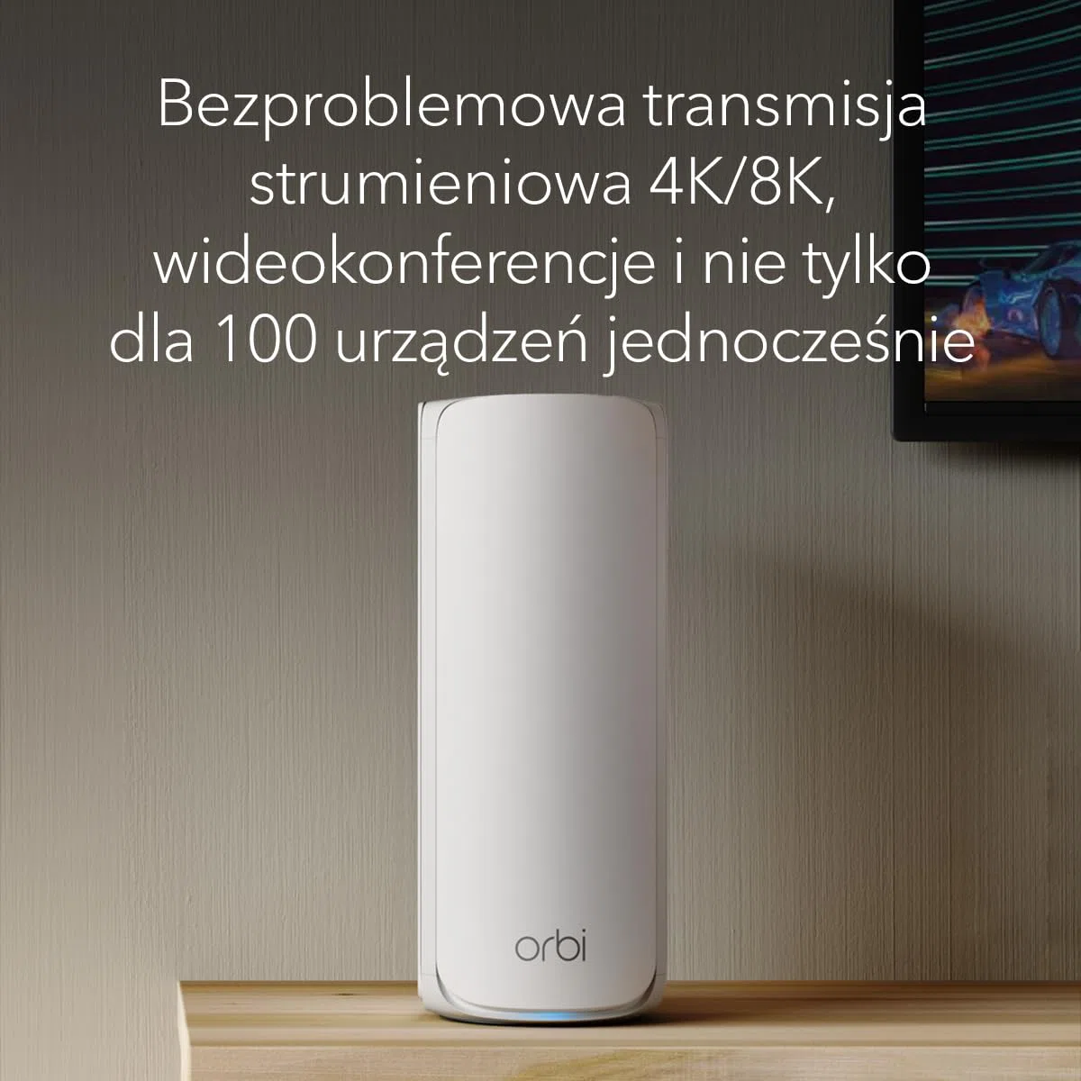 NETGEAR Orbi Trójpasmowy system sieci Mesh WiFi (RBE772) – router + 770 wzmacniacz sygnału satelitarnego, funkcje bezpieczeństwa, do 11 Gb/s, pokrywa do 360 m2, 100 urządzeń, port 2.5 Gb/s