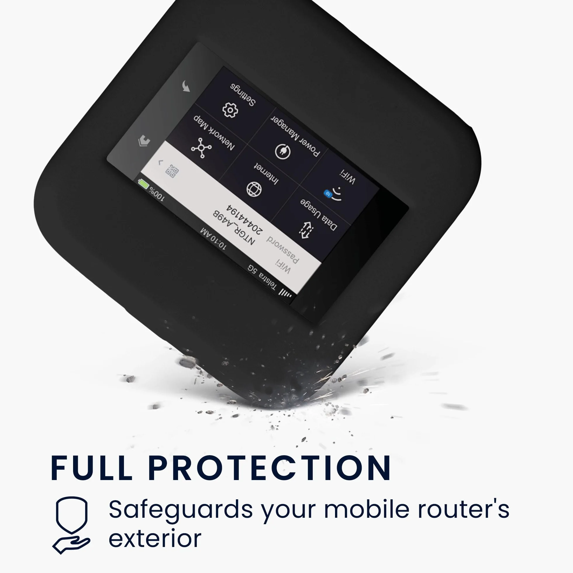 kwmobile etui kompatybilne z NETGEAR Nighthawk M6 Pro / M6 - silikonnego etui na router ochronne w kolorze czarnym