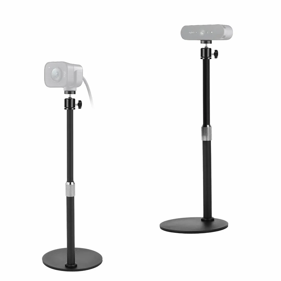 Stojak na lampę do selfie do kamery internetowej, 26 cm, pierścień świetlny z uchwytem na biurko i uchwytem magnetycznym, kompatybilny z Logitech C920 StreamCam C922 C930 C925 C615 BrioWebcams