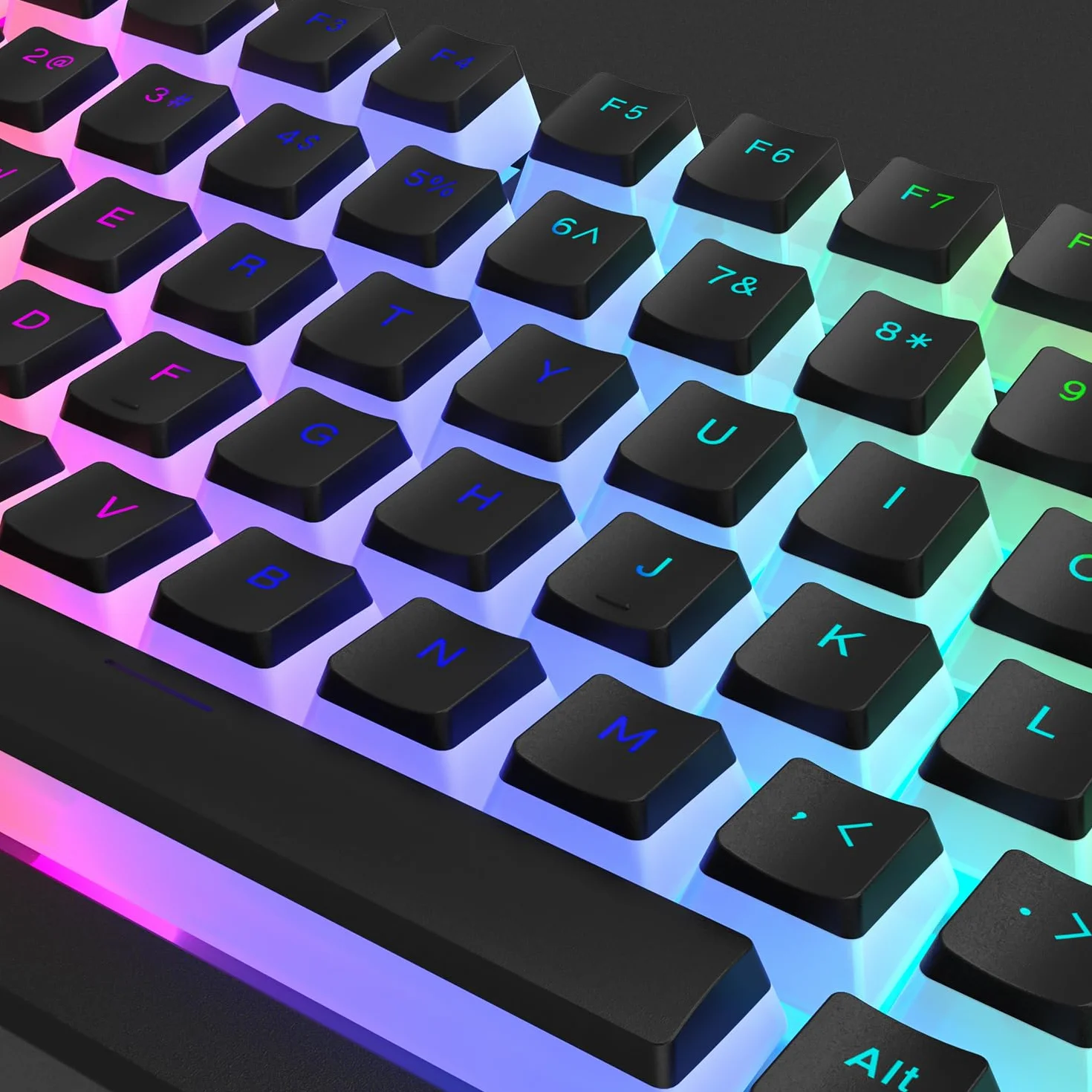 Klawisze PBT Keycaps 165 niestandardowy zestaw nasadek klawiszy profil OEM przezroczyste czarny