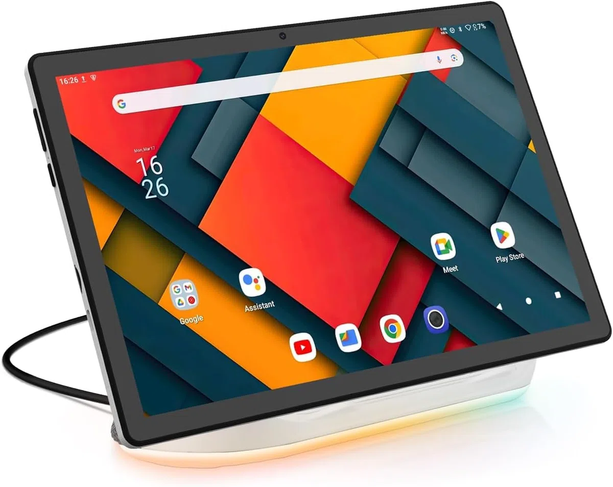 Whitedeer Tablet 10 cali z ośmiordzeniowym systemem Android 14, 14 GB pamięci RAM + 64 GB pamięci ROM, album w chmurze AI i 8 rodzajów białego szumu, aparat 5 MP + 8 MP, Wi-Fi 6 i BT 5.3 (czarny)