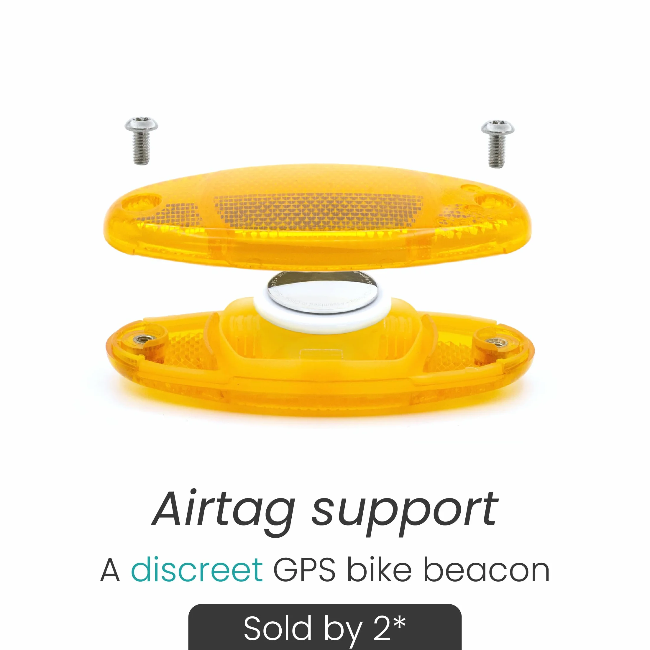 OVERADE - AIRFLEC x2 - AIRTAG GPS Tracker - Katadioptry kół - Zabezpieczenie przed kradzieżą roweru