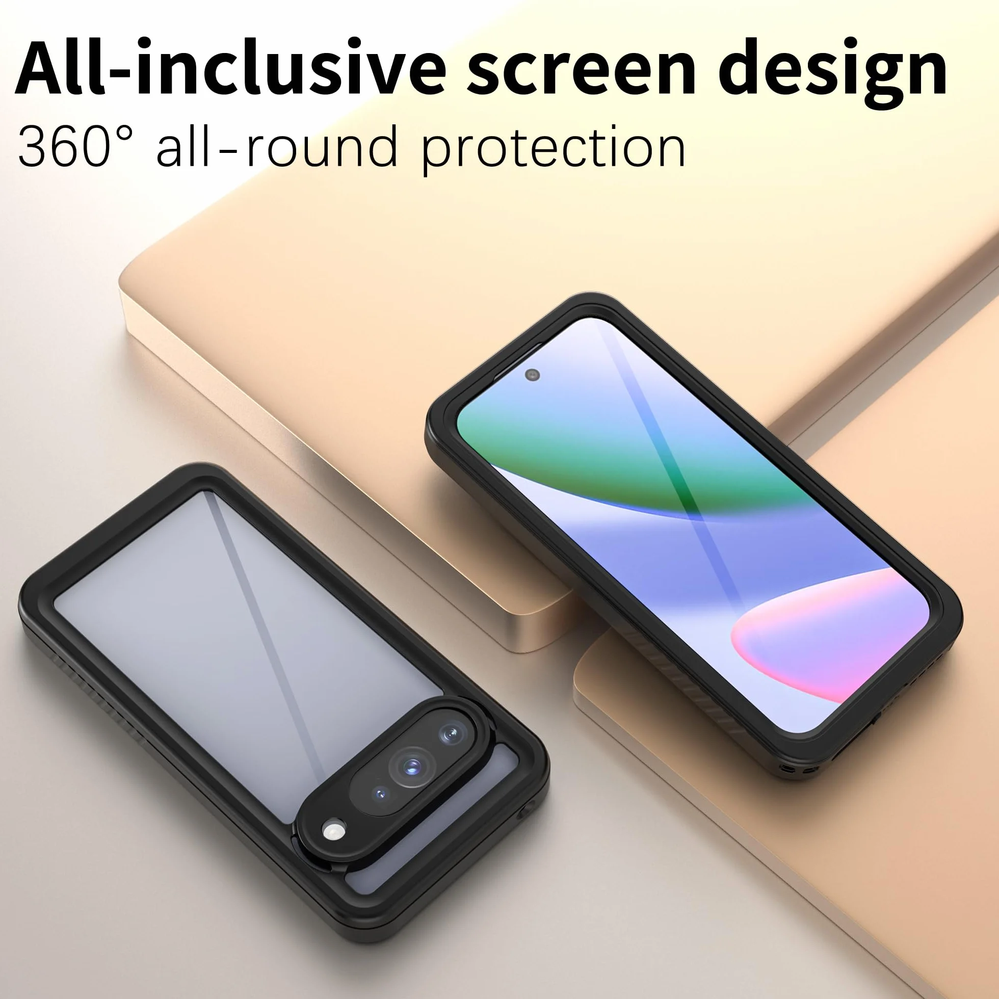 Wodoszczelne etui do Google Pixel 10 z wbudowaną ochroną aparatu i ekranu, [wodoszczelność IP68] [wojskowa ochrona przed upadkiem], pełna ochrona 360° do Google 10 (czarne)