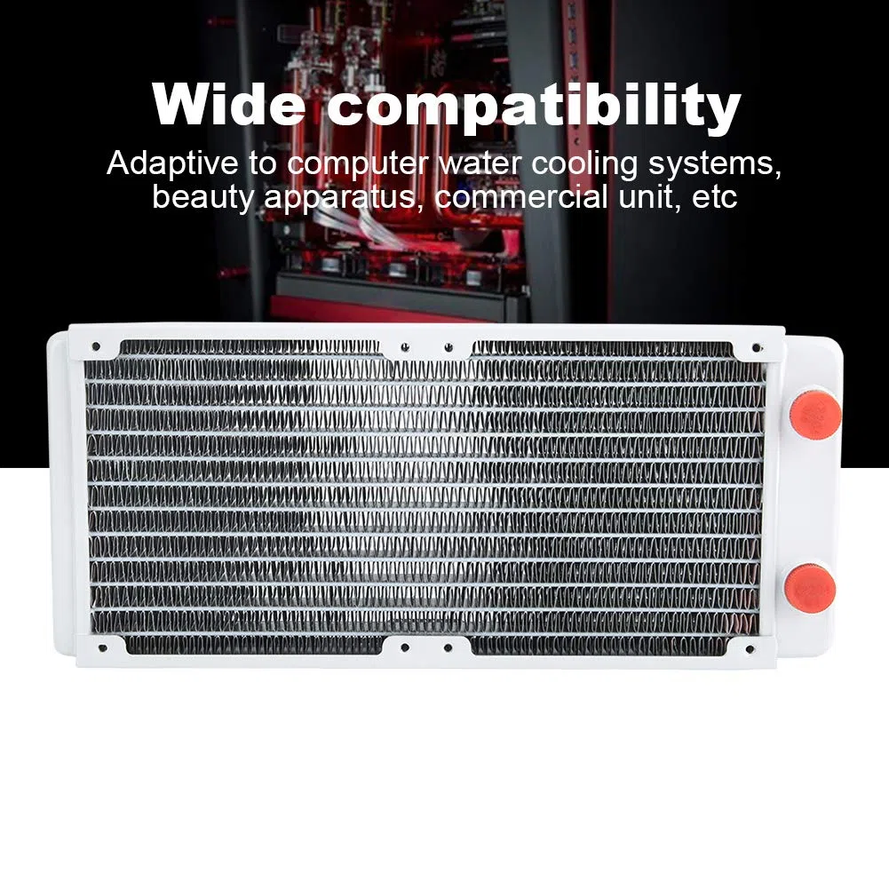aqxreight 12-rurowy Miedziany Radiator Chłodzący z Mosiężnymi Zbiornikami Zapewniający Efektywne Odprowadzanie Ciepła Procesora Wysokowydajna Chłodnica do Komputerów do Gier i Stacji Roboczych