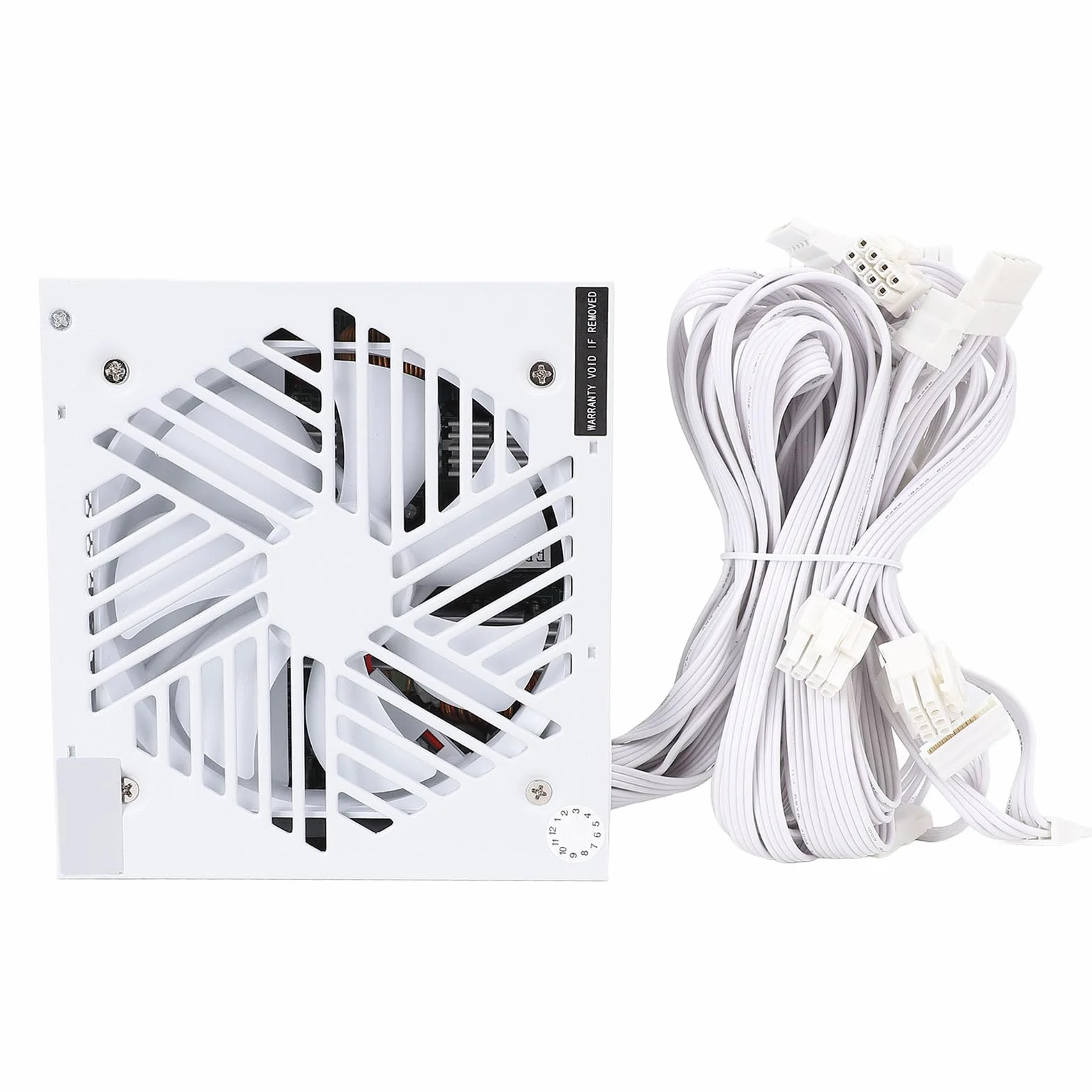 Modułowy Zasilacz ATX 600 W do Komputerów do Gier Wysokowydajna Pojedyncza Szyna 12 V z Chłodzeniem Niezawodny Zasilacz Komputerowy Stacji Roboczych i Zestawów Gier