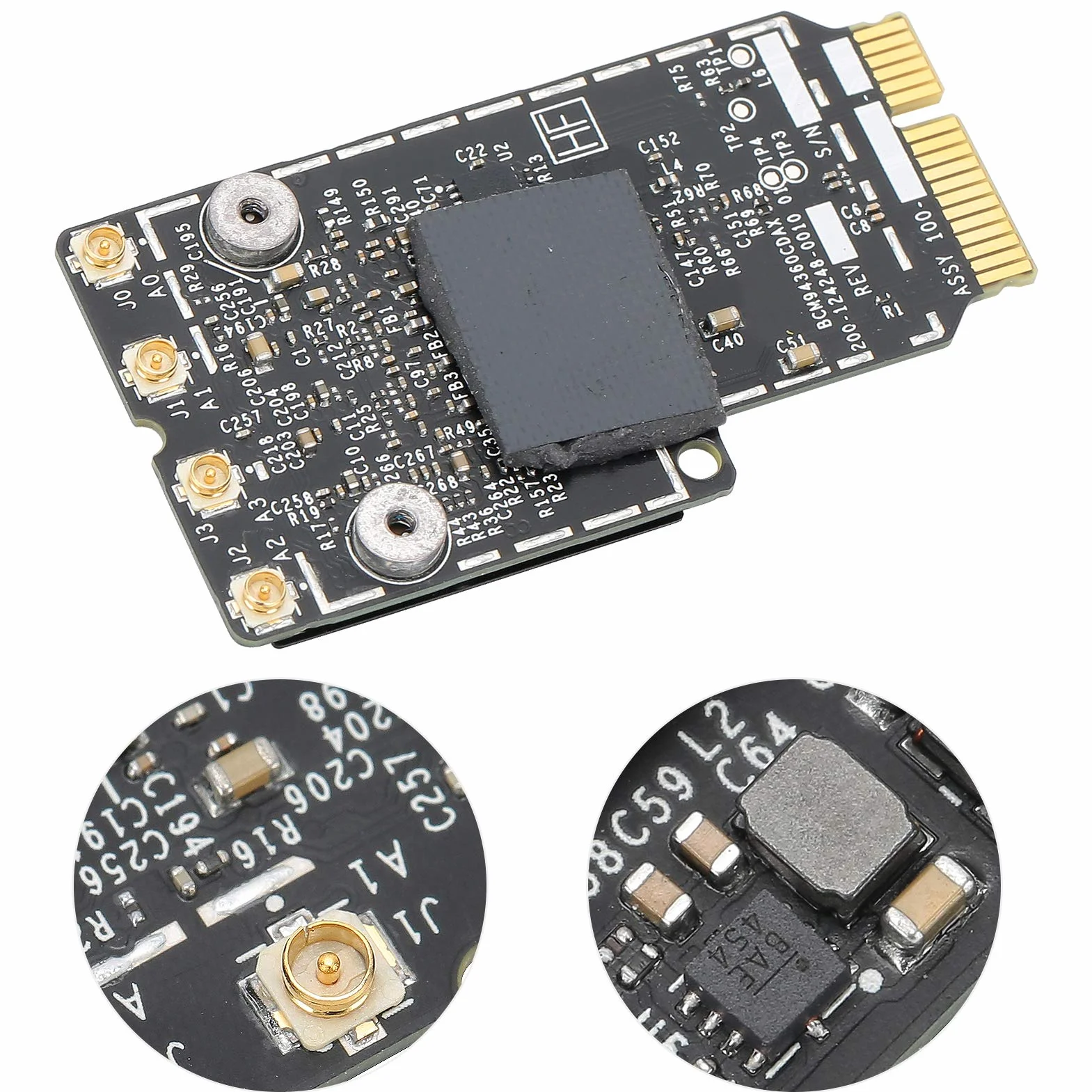BCM94360CD 802.11ac bezprzewodowa karta sieciowa, karta sieciowa BT4.0 PCIe, moduł karty WiFi Bluetooth do laptopa 27 cali