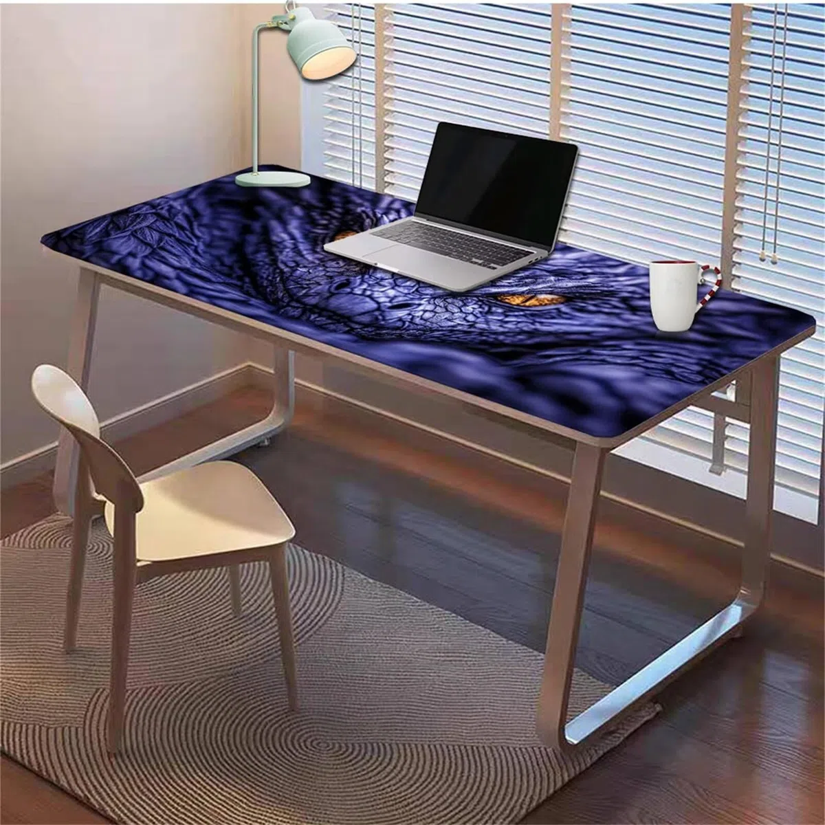 Gamingowa podkładka pod mysz 1200 x 600 x 3 mm, XXL, wodoszczelna, odporna na ścieranie, z przyszytymi krawędziami, fioletowa, podkładka na biurko, poprawia prędkość i precyzję pod laptopa, komputera