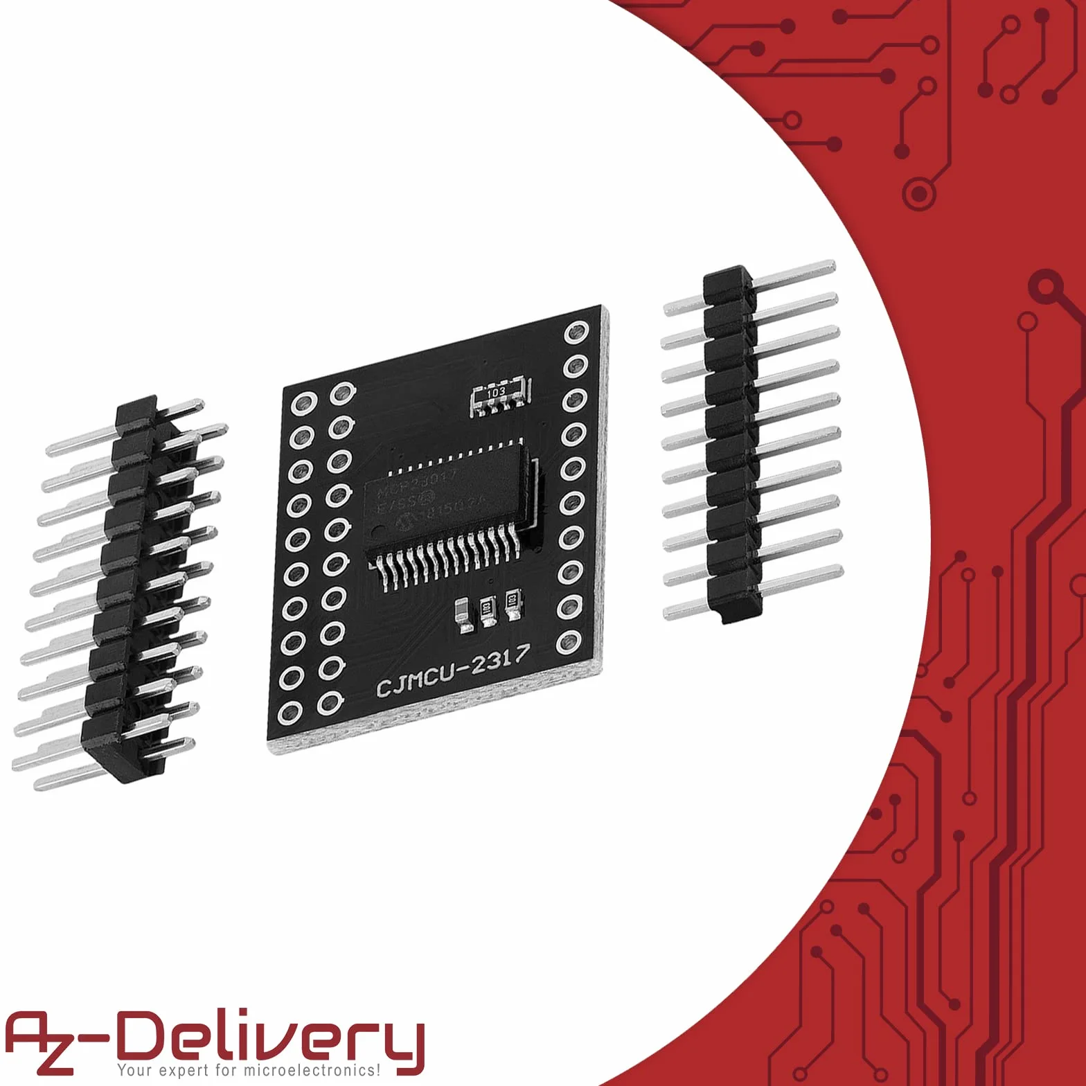 AZDelivery MCP23017 16-bitowy dwukierunkowy ekspander portów I2C kompatybilny z Arduino 5 szt.