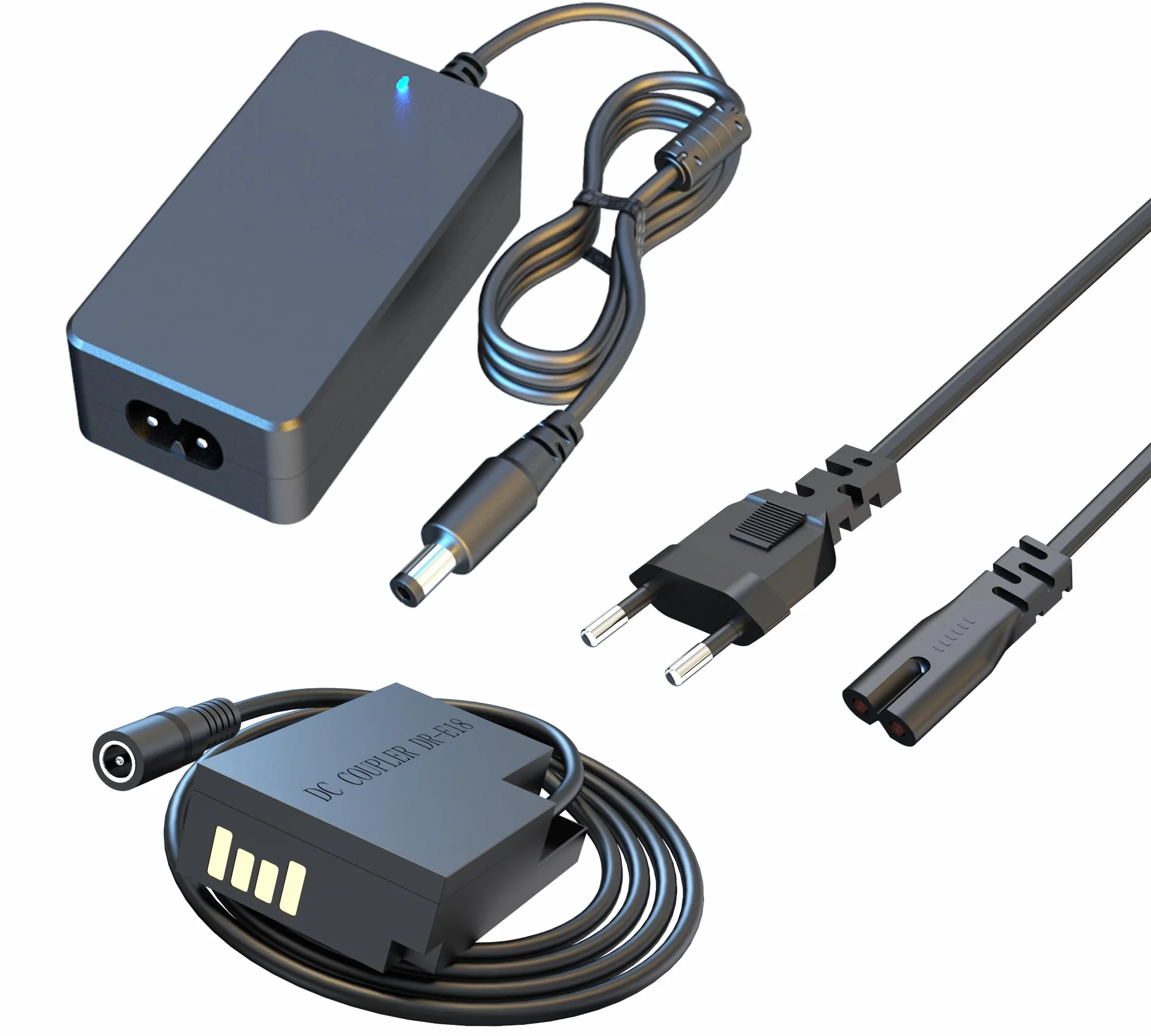 ACK-E18 adapter sieciowy DR-E18 DC łącznik Dummy bateria Kit do Canon EOS Rebel T6i T7i T8i SL2 SL3 T6s X8i X9i X10 EOS RP R8 R10 R50 R100 77D 200D 50D 800D 850D 9000D